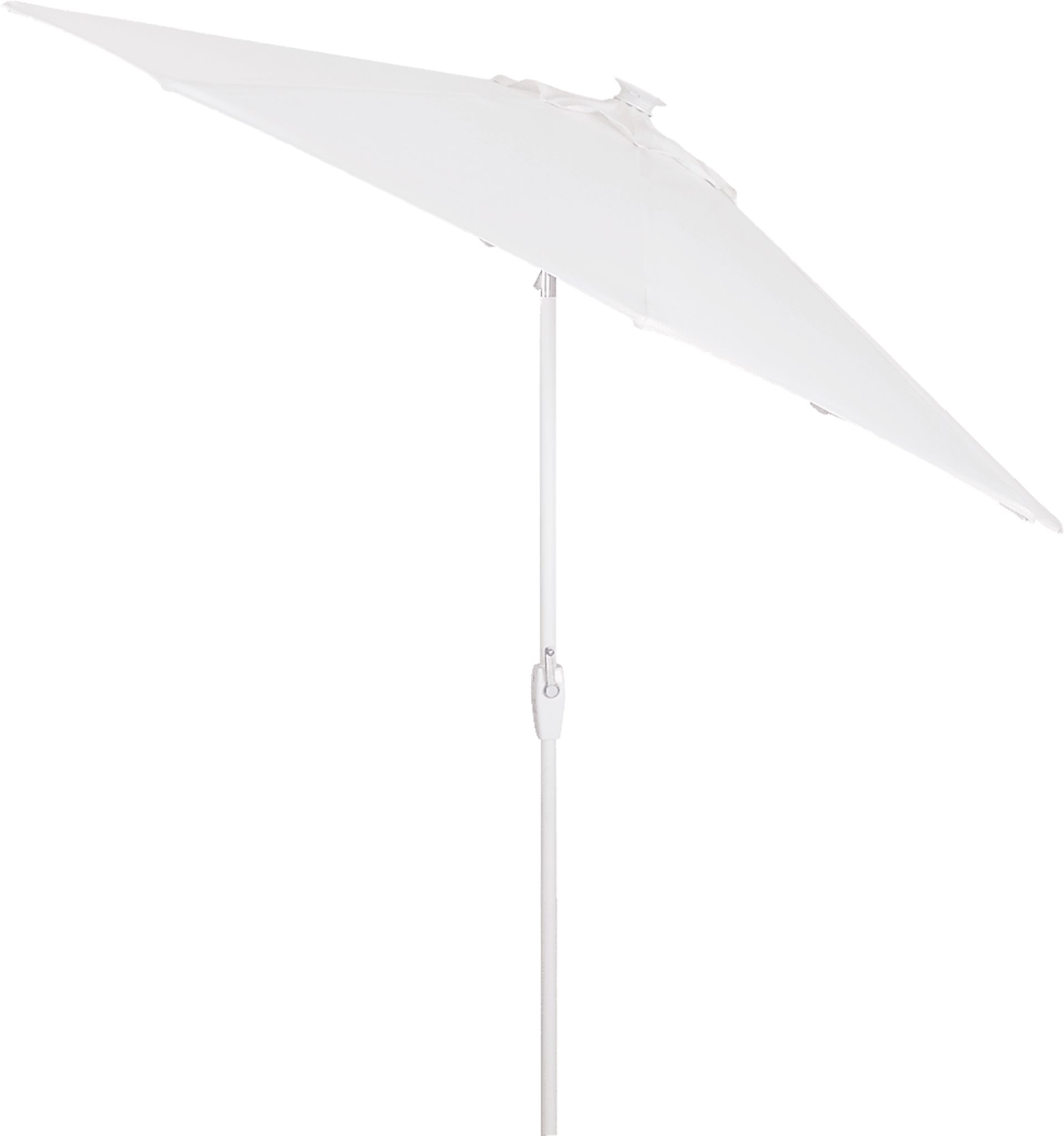 Della Luna White Finish 9' Octagon Natural Outdoor Lighted Umbrella - Image 2