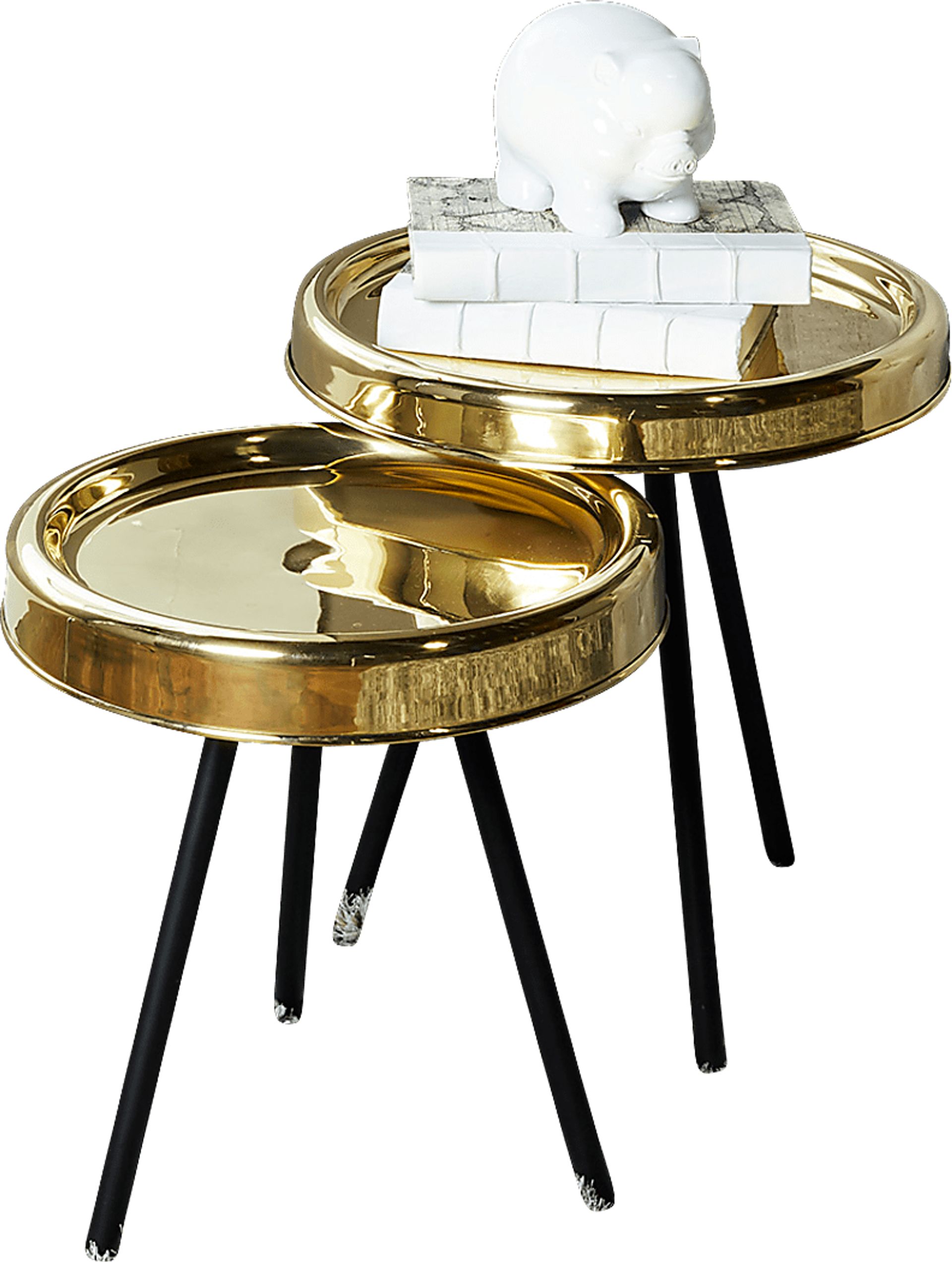 Dellana Gold Set of 2 Nesting Tables - Image 1