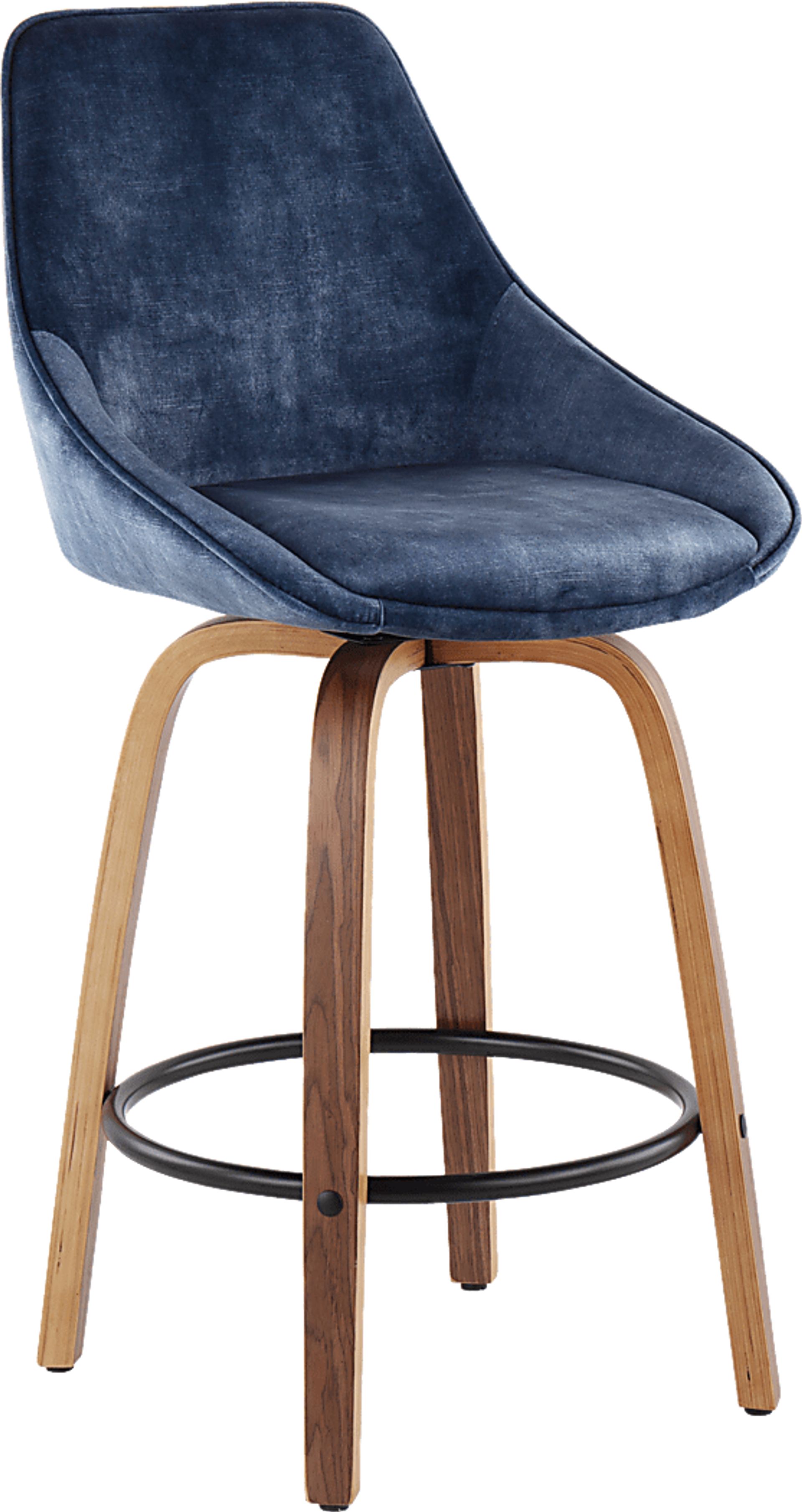 Dellrey Blue Counter Height Stool, Set of 2 - Image 2