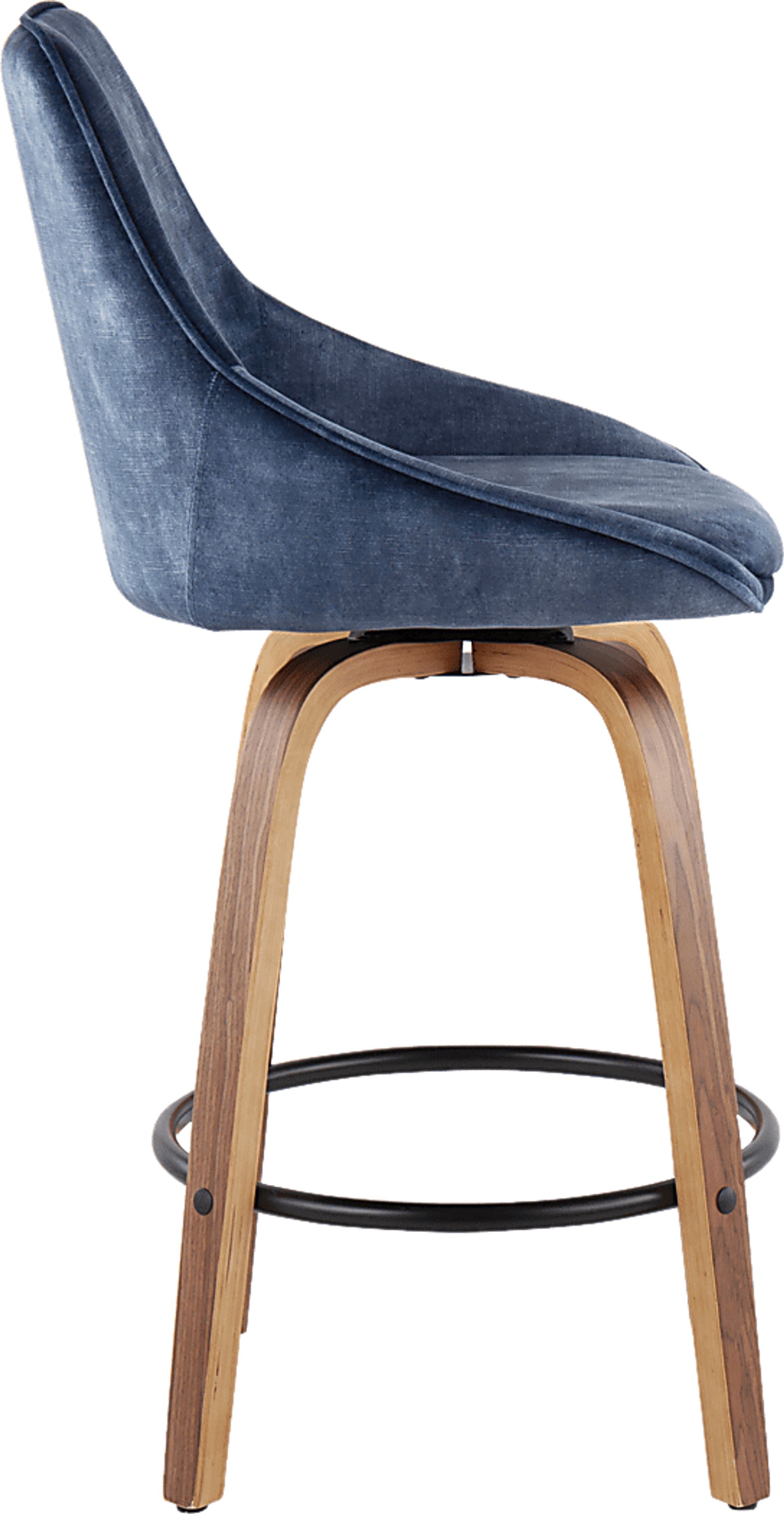 Dellrey Blue Counter Height Stool, Set of 2 - Image 3