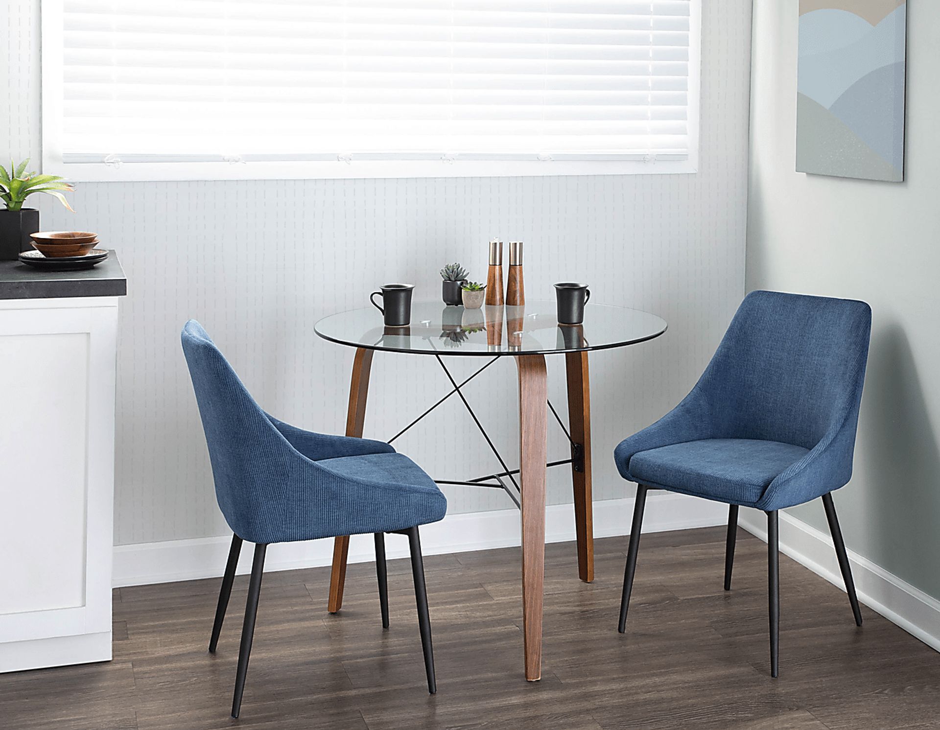 Dellrey Blue Dining Chair, Set of 2 - Image 9