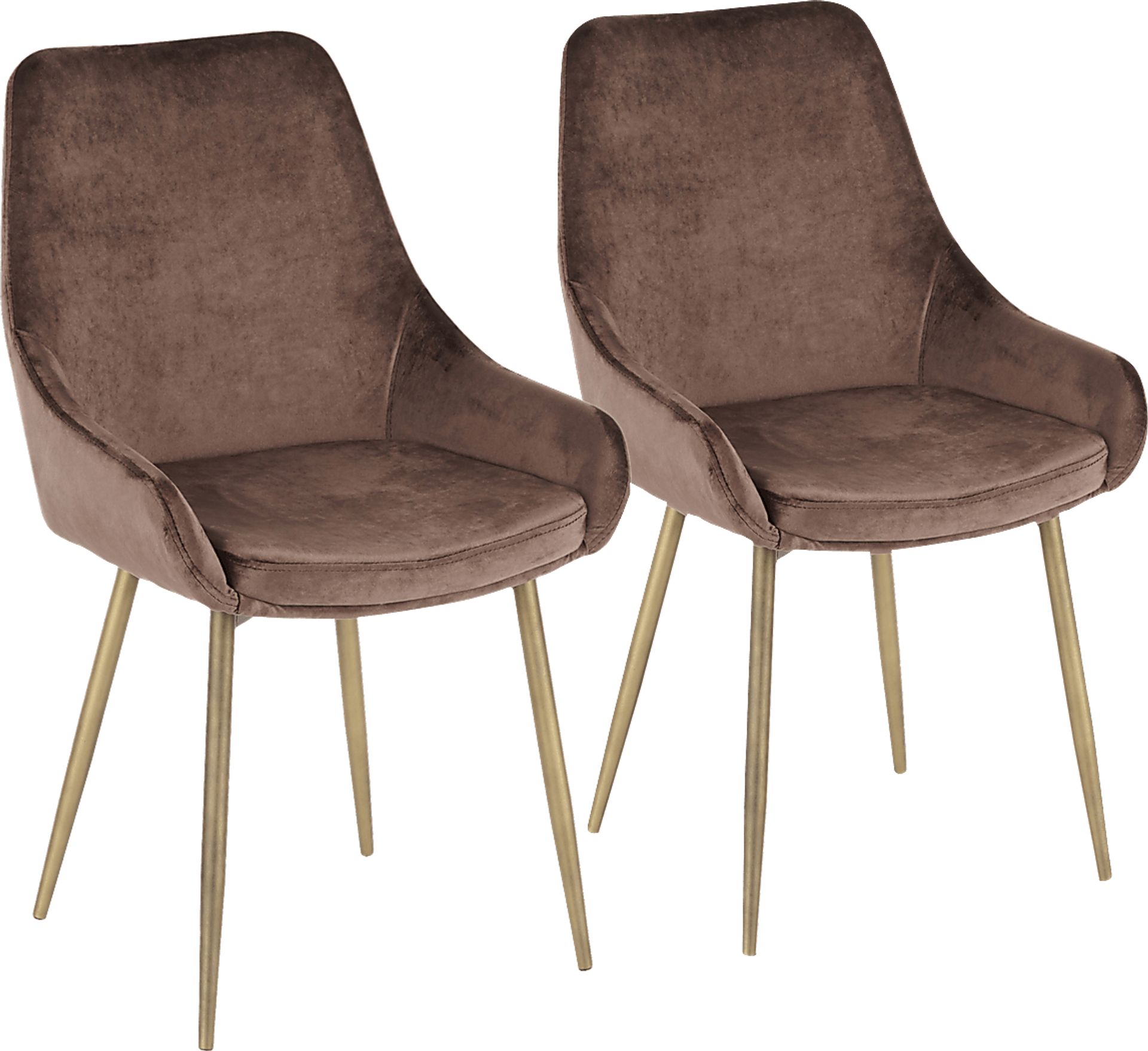 Dellrey Brown Side Chair, Set of 2 - Image 1