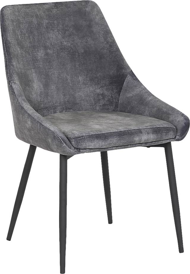Dellrey Dark Gray Dining Chair, Set of 2 - Thumbnail - Image 2