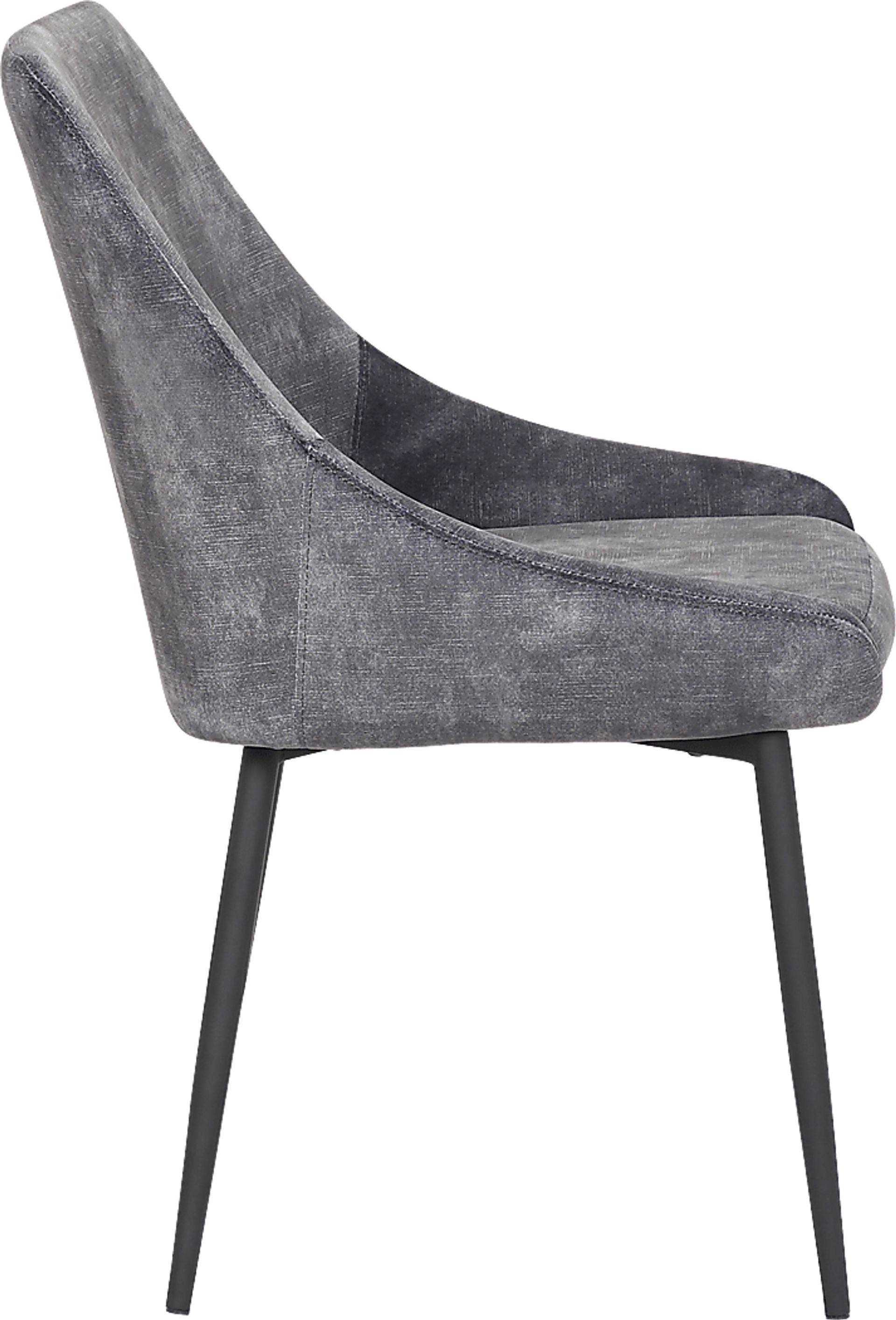 Dellrey Dark Gray Dining Chair, Set of 2 - Image 3