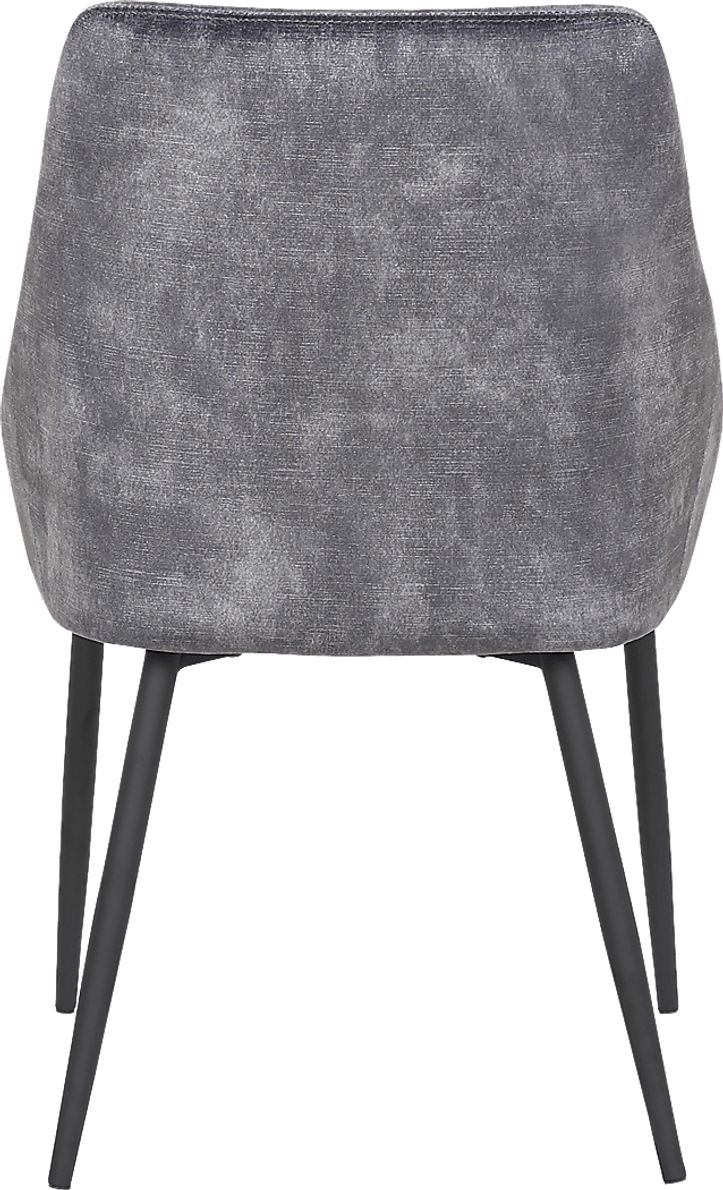 Dellrey Dark Gray Dining Chair, Set of 2