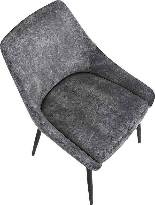 Dellrey Dark Gray Dining Chair, Set of 2 - Thumbnail - Image 7