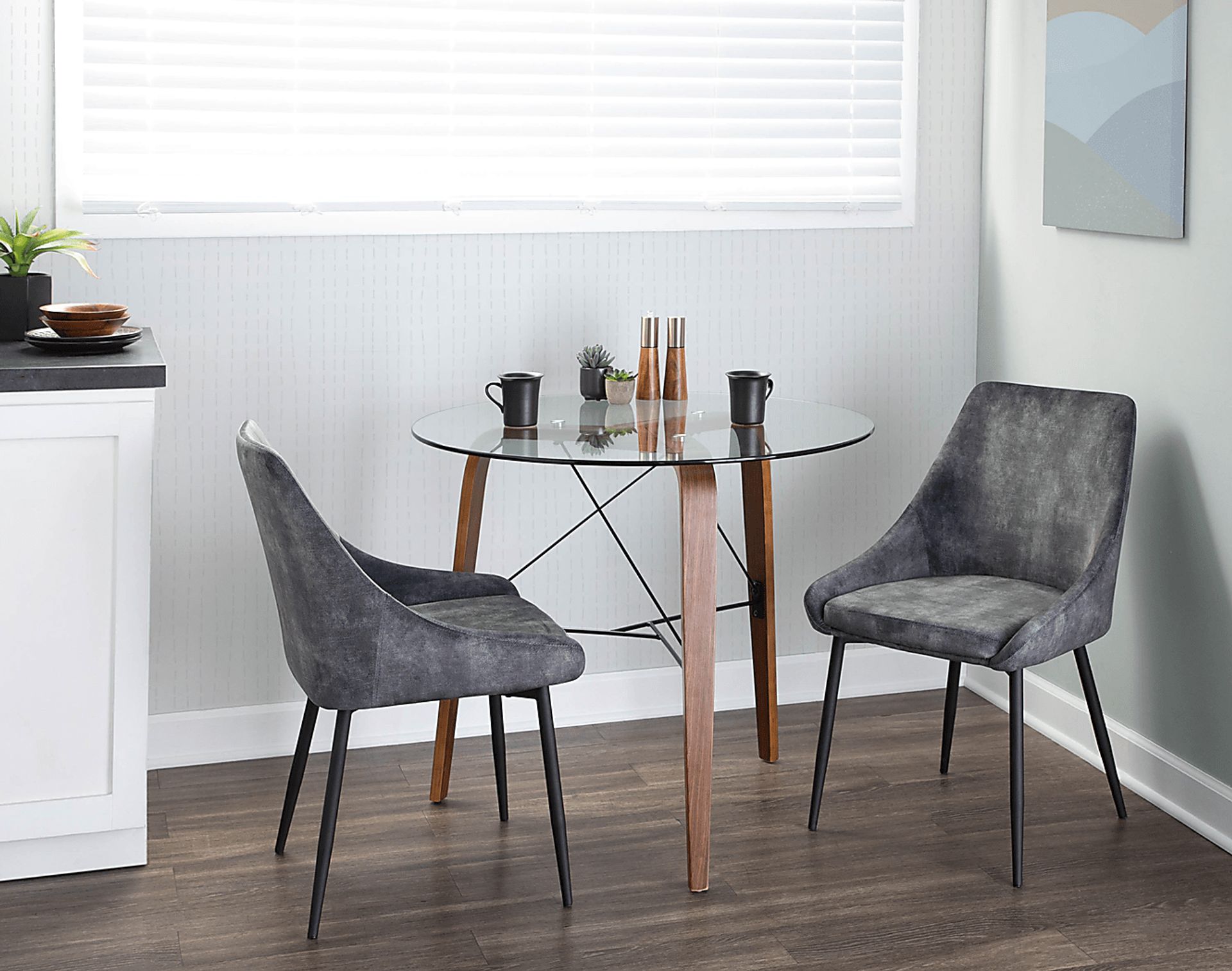 Dellrey Dark Gray Dining Chair, Set of 2 - Image 10
