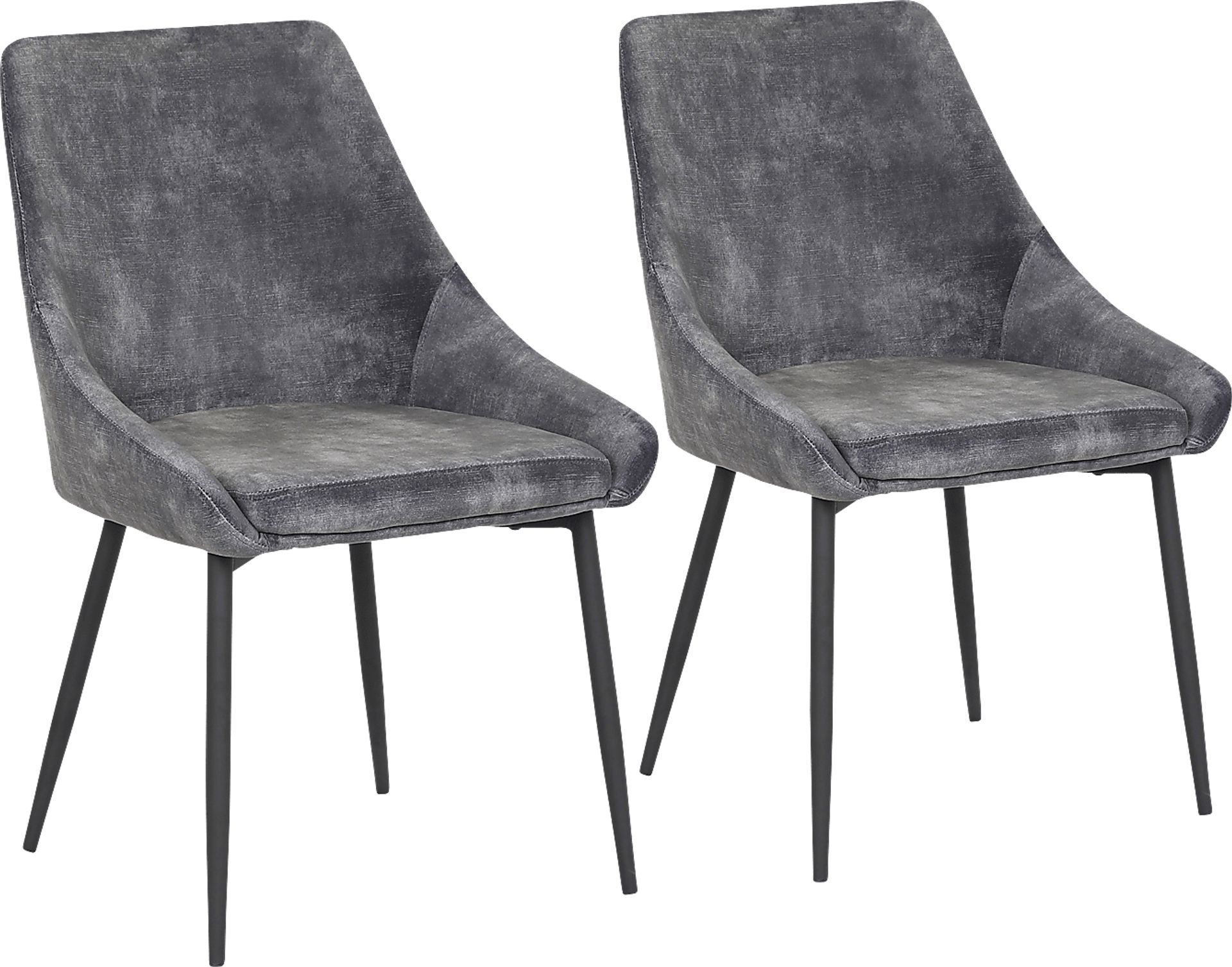 Dellrey Dark Gray Dining Chair, Set of 2 - Image 1