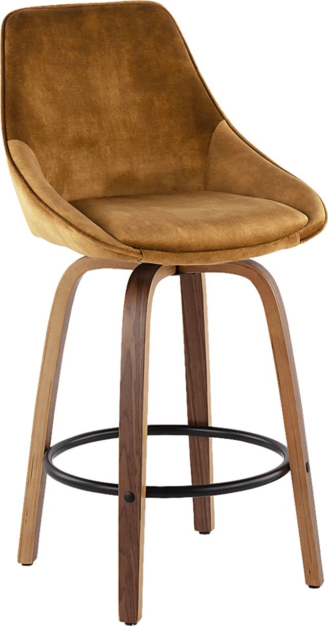 Dellrey Gold Counter Height Stool, Set of 2 - Thumbnail - Image 2
