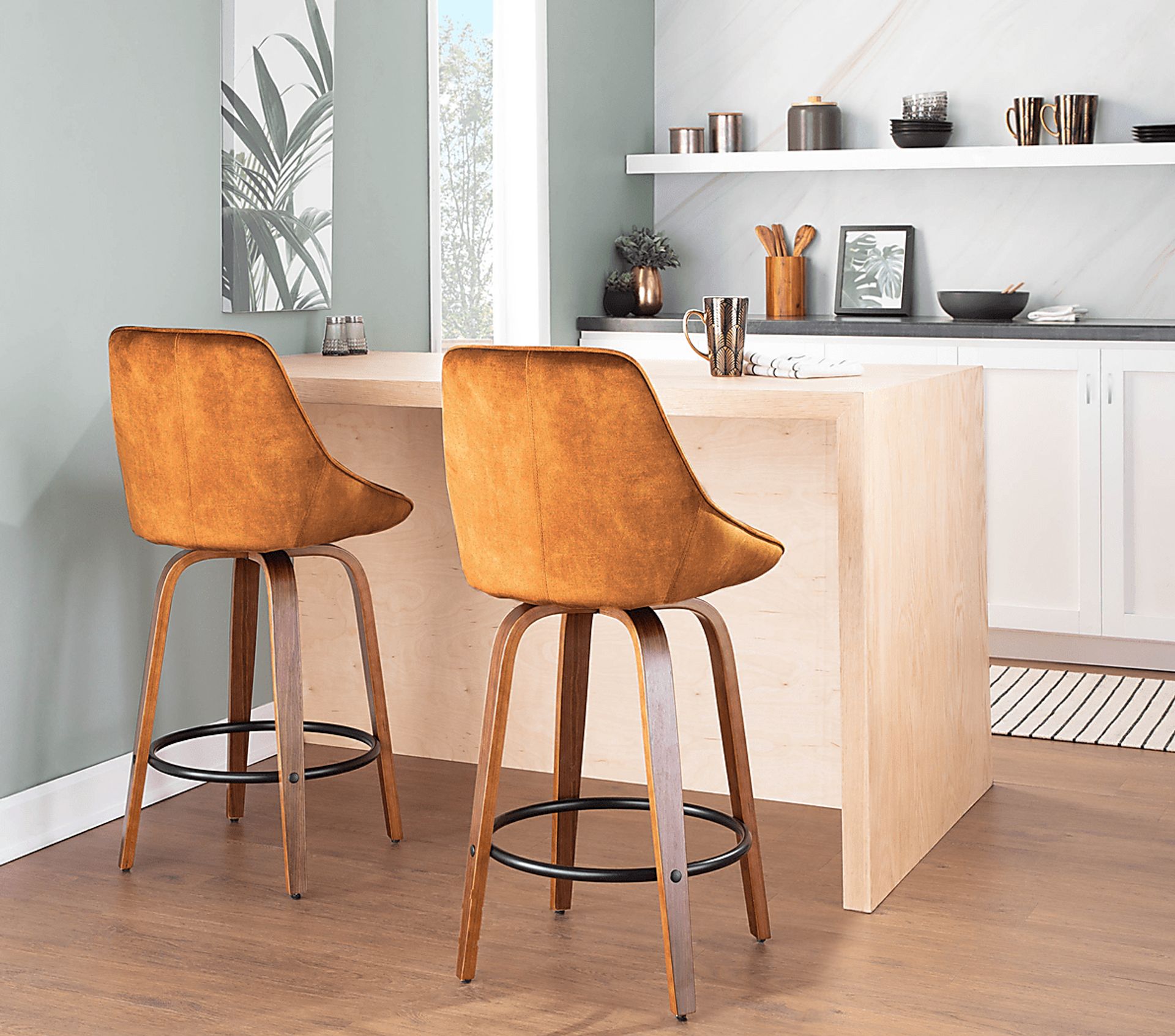 Dellrey Gold Counter Height Stool, Set of 2 - Image 9