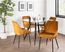 Dellrey Gold Dining Chair, Set of 2