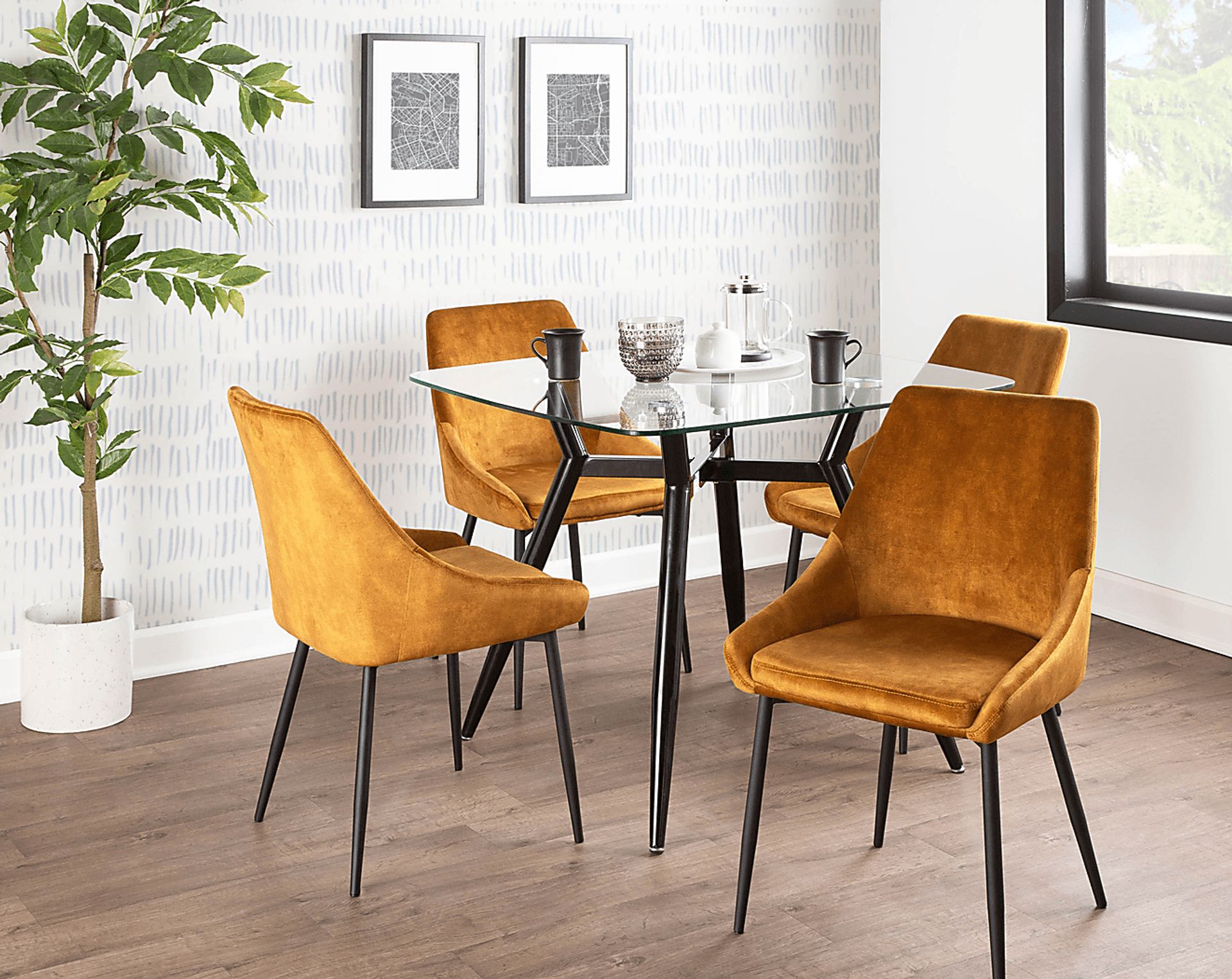 Dellrey Gold Dining Chair, Set of 2 - Image 9