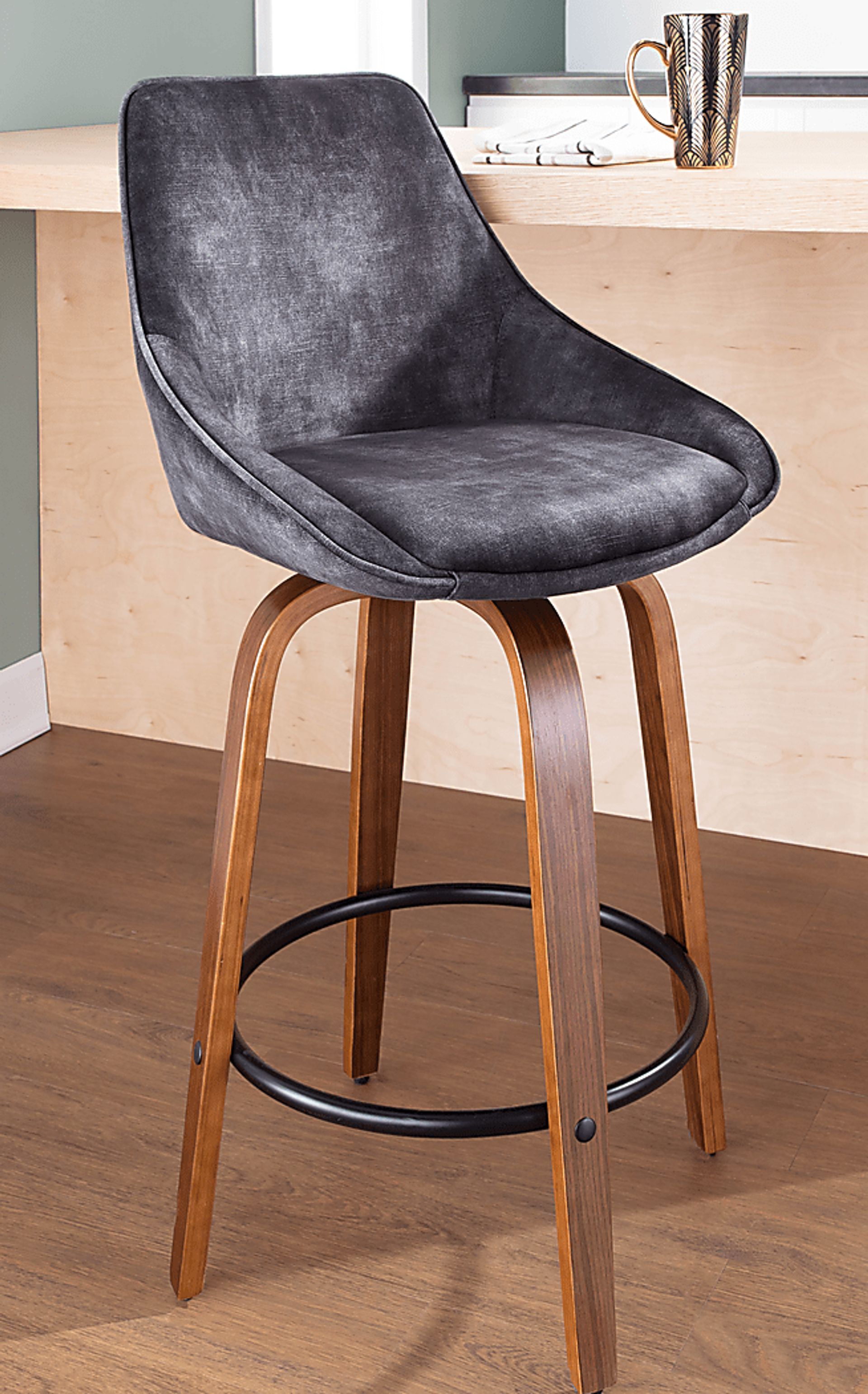 Dellrey Gray Counter Height Stool, Set of 2 - Image 12