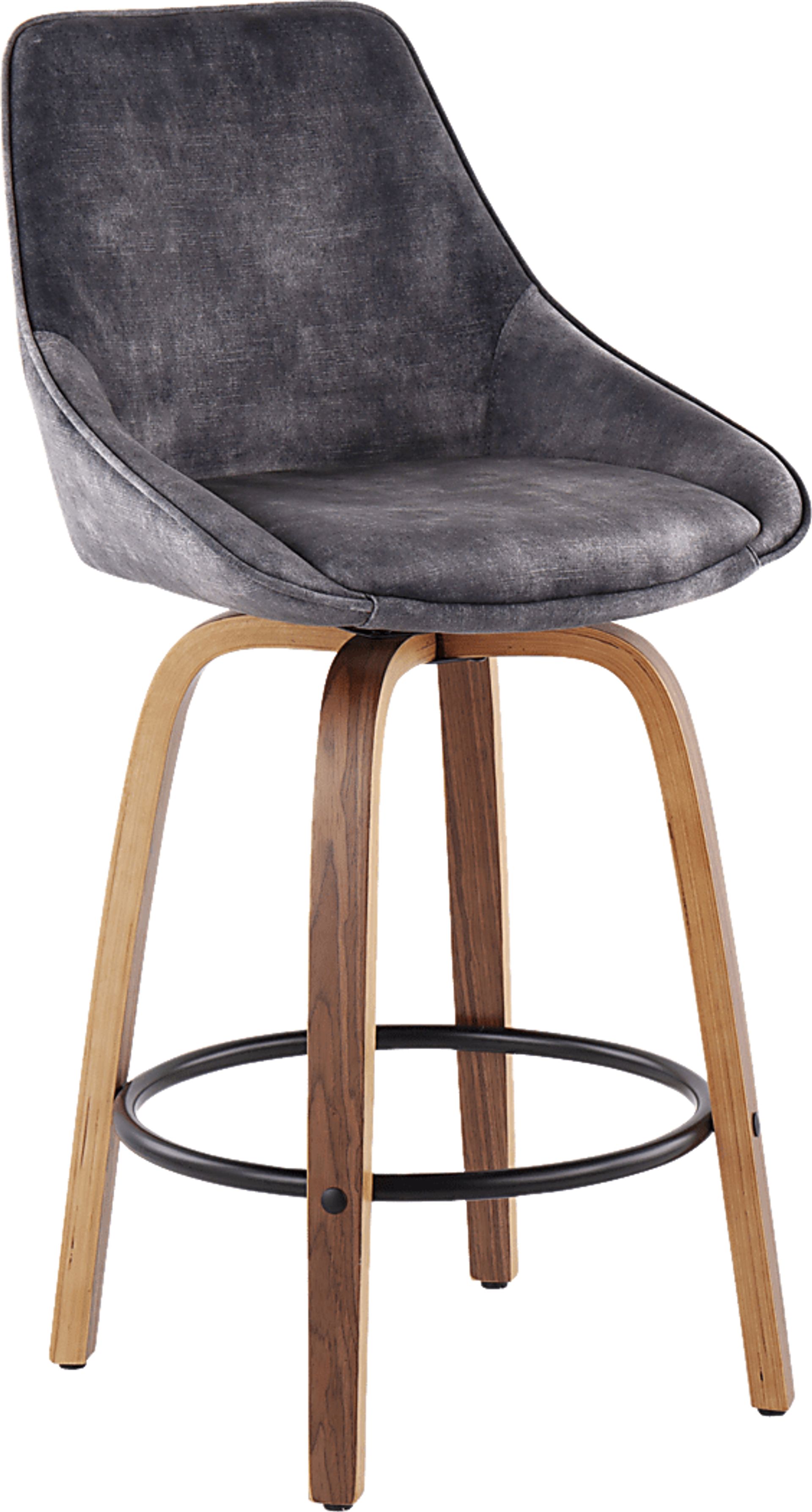 Dellrey Gray Counter Height Stool, Set of 2 - Image 2