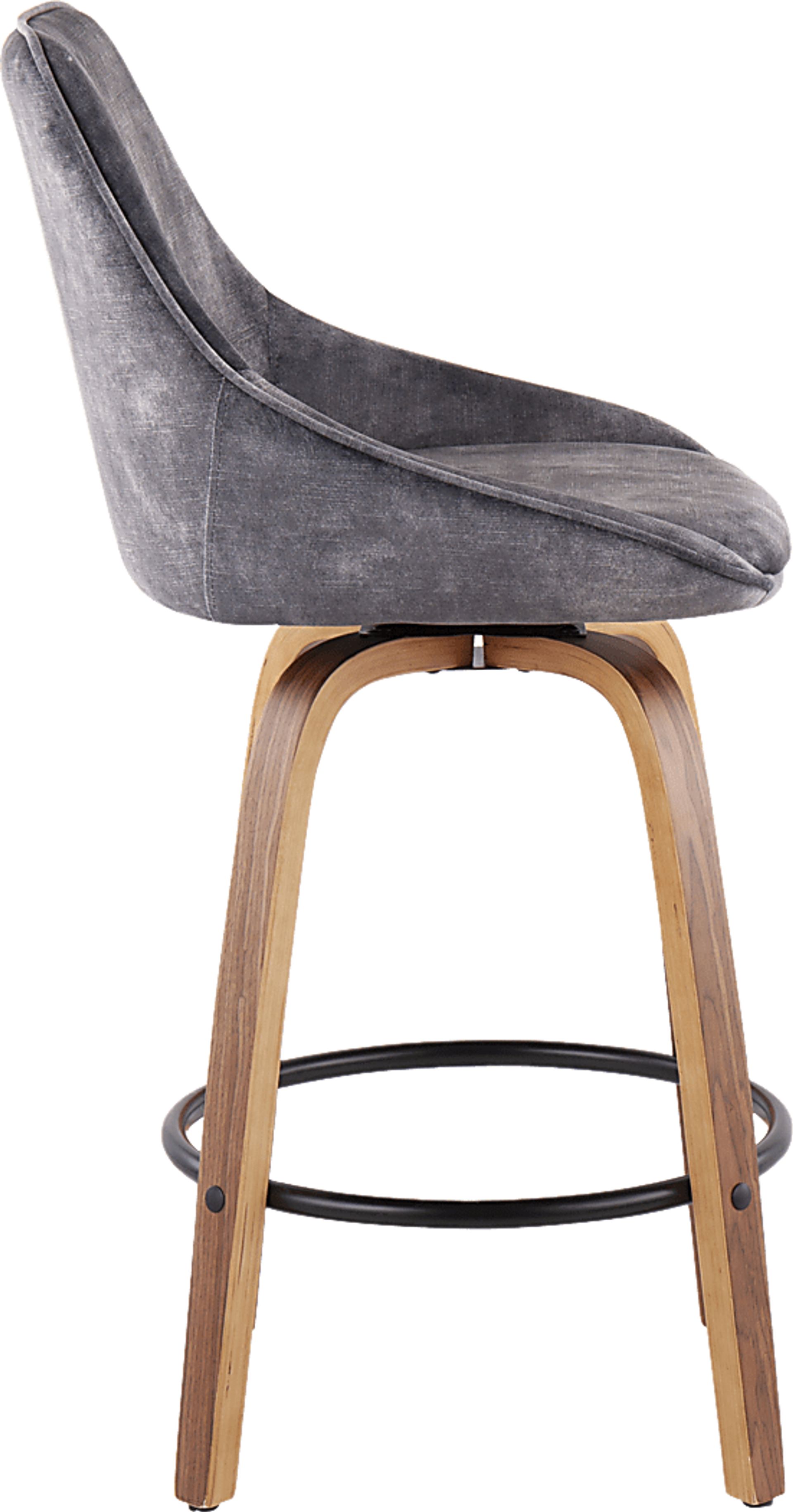 Dellrey Gray Counter Height Stool, Set of 2 - Image 3