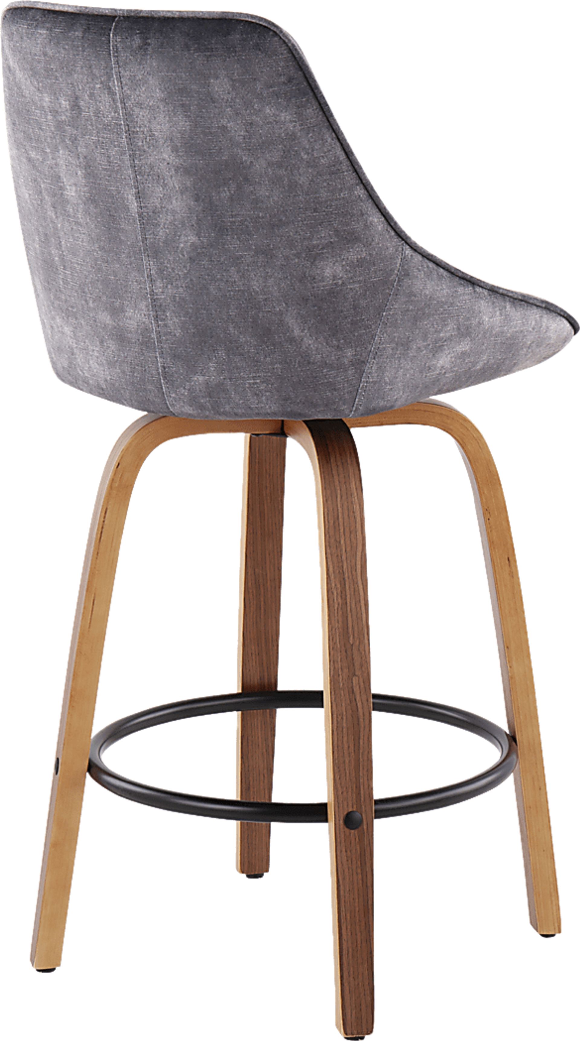 Dellrey Gray Counter Height Stool, Set of 2 - Image 4