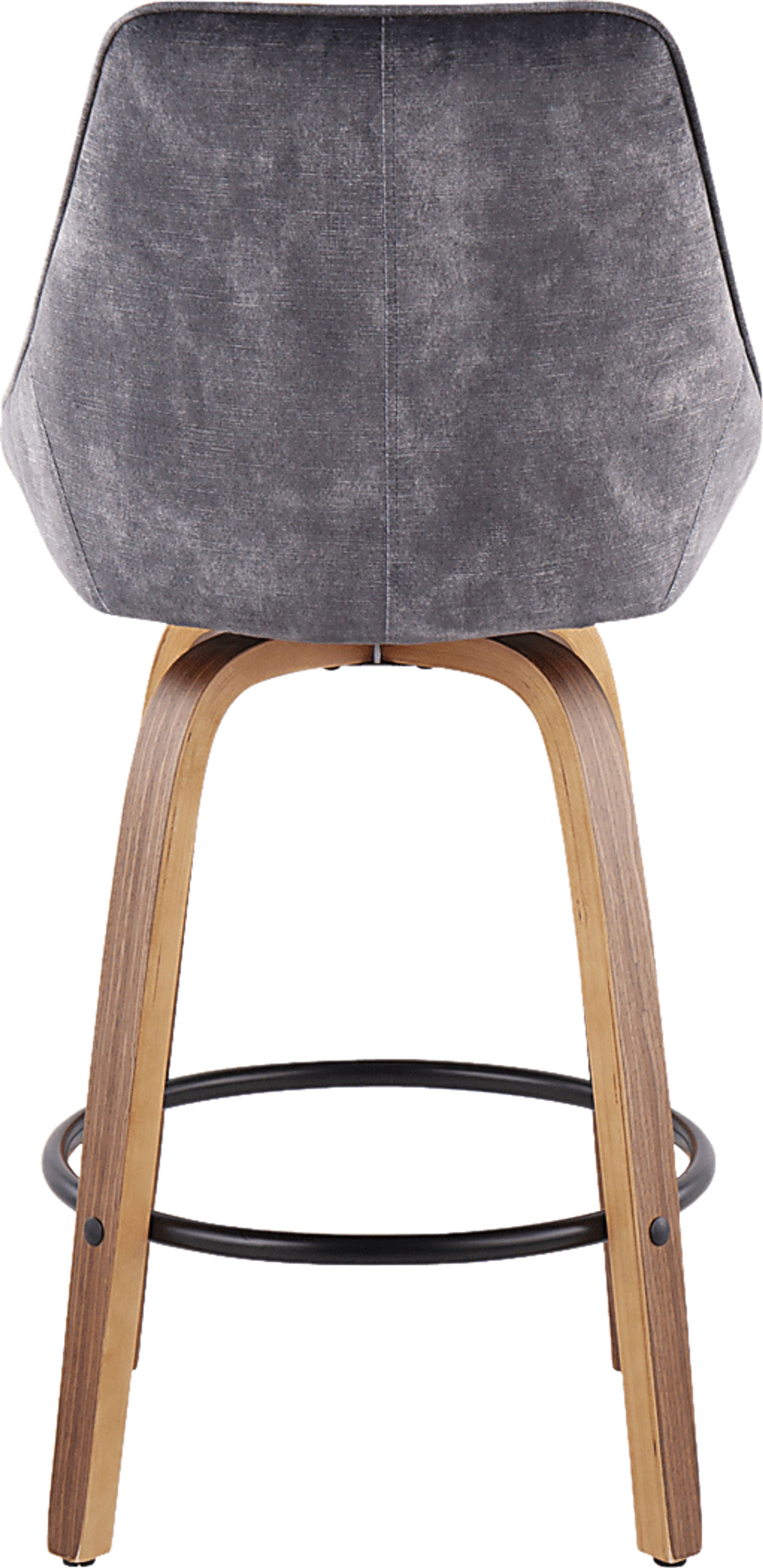 Dellrey Gray Counter Height Stool, Set of 2 - Image 5