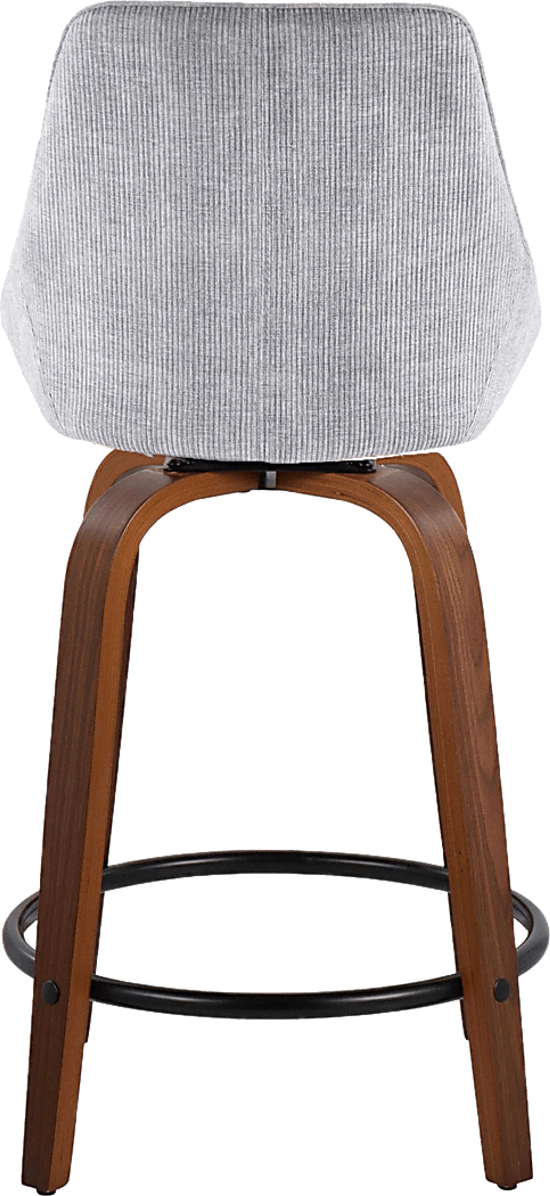 Dellrey II Gray Swivel Counter Height Stool, Set of 2 - Image 5