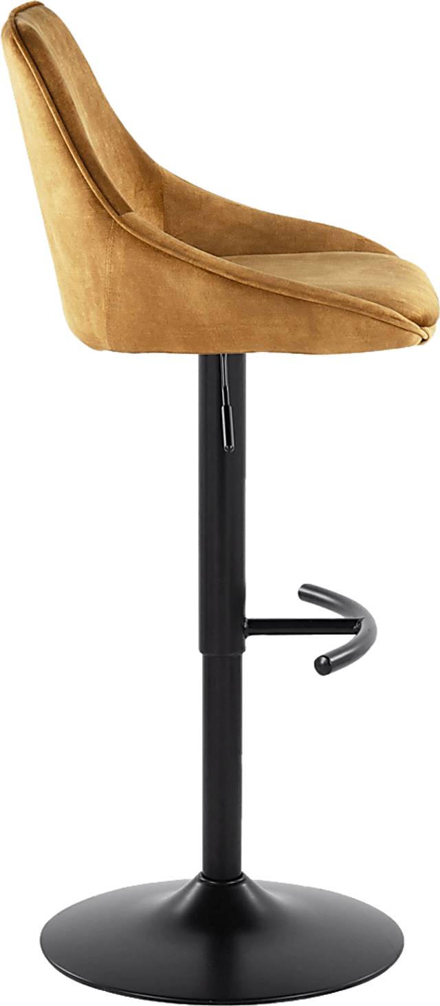 Dellrey IV Gold Adjustable Barstool, Set of 2 - Thumbnail - Image 5