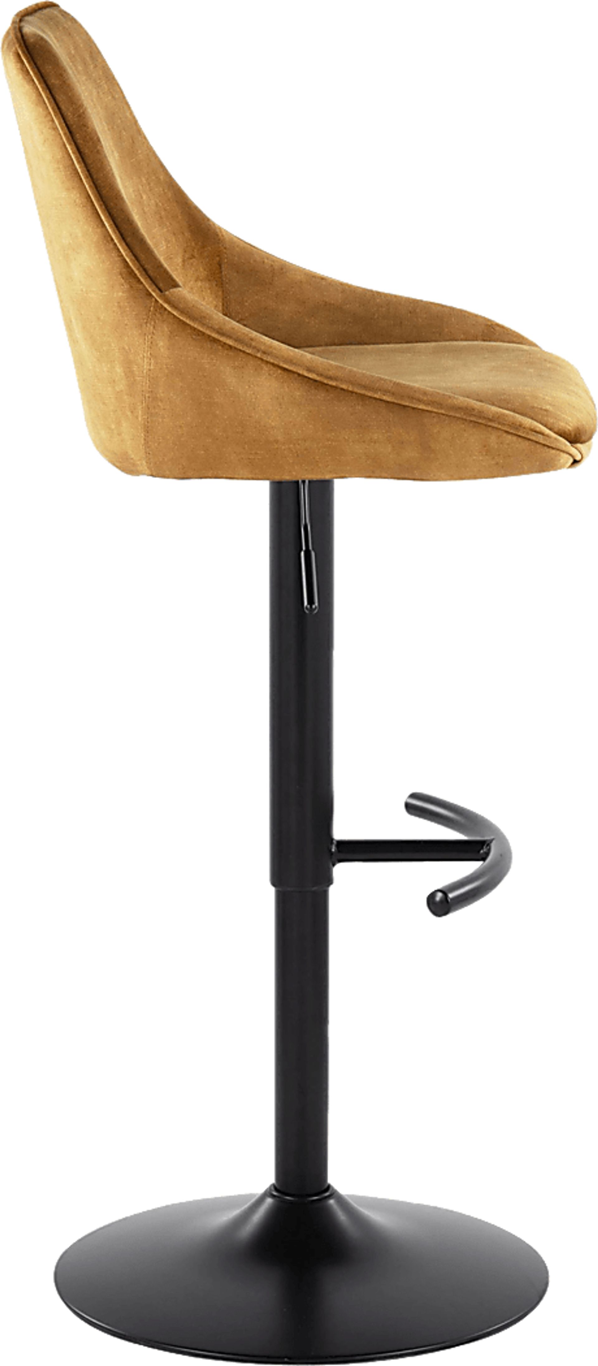 Dellrey IV Gold Adjustable Barstool, Set of 2 - Image 5