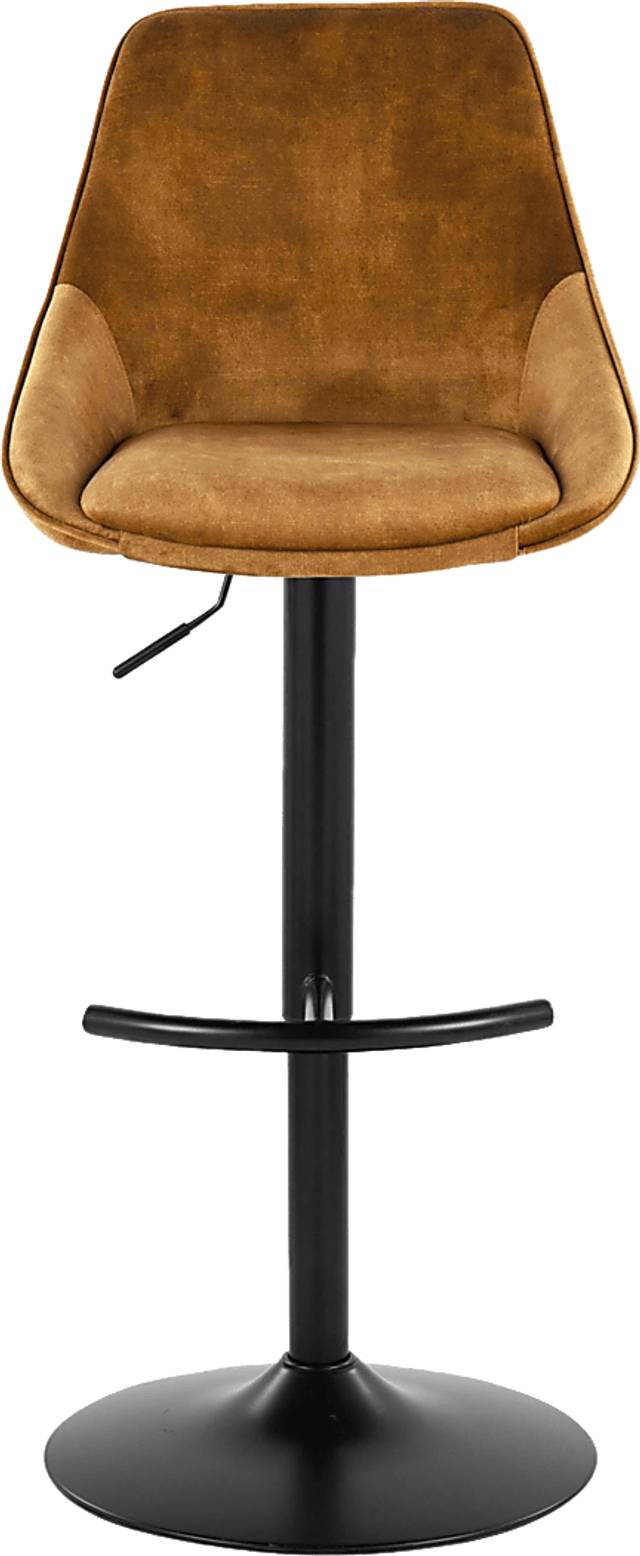 Dellrey IV Gold Adjustable Barstool, Set of 2 - Thumbnail - Image 6