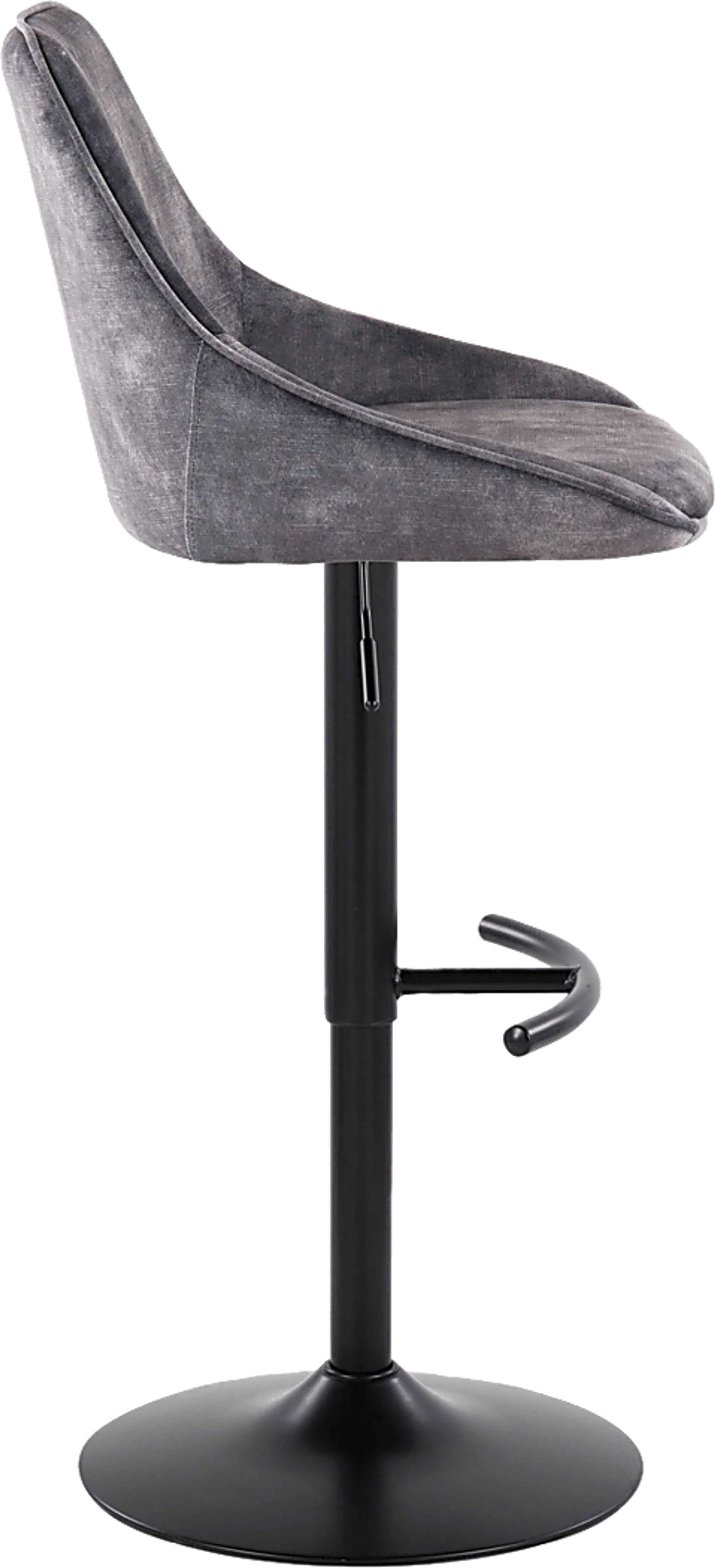 Dellrey IV Gray Adjustable Barstool, Set of 2 - Image 5