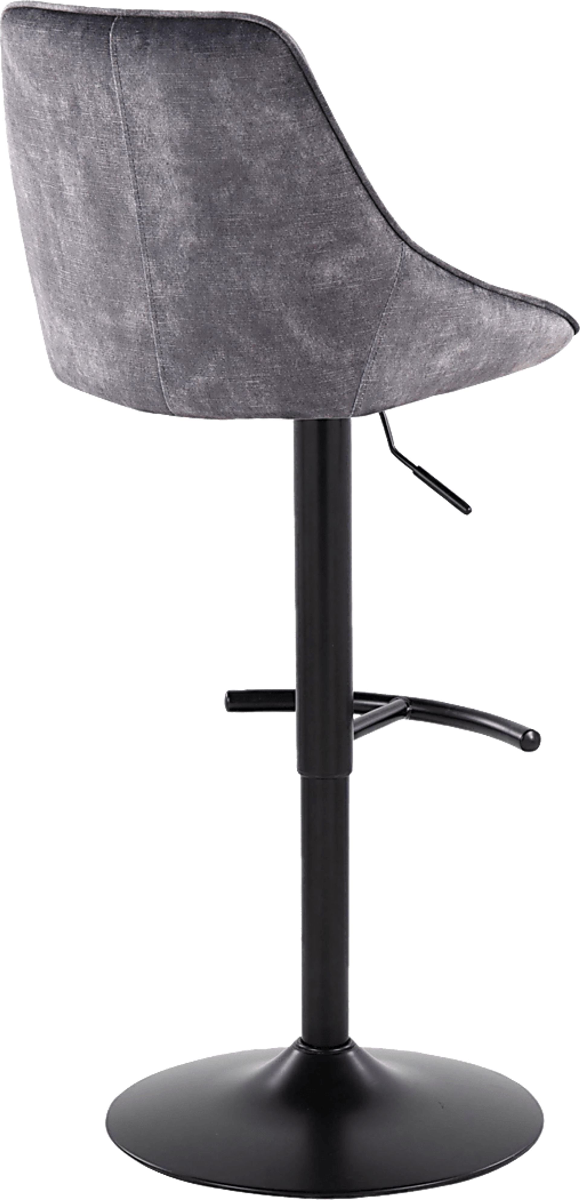 Dellrey IV Gray Adjustable Barstool, Set of 2 - Image 6