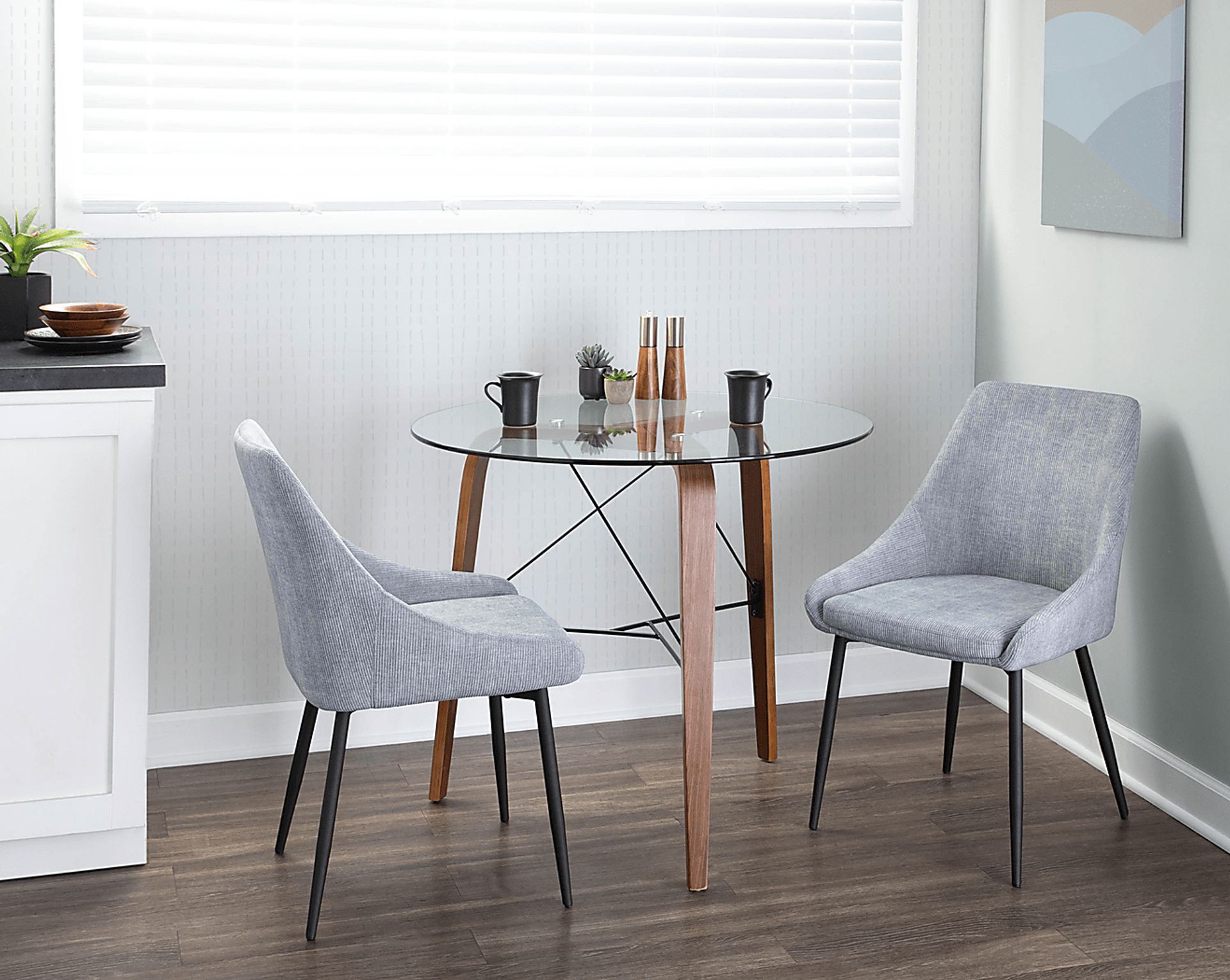 Dellrey Light Gray Dining Chair, Set of 2 - Image 10