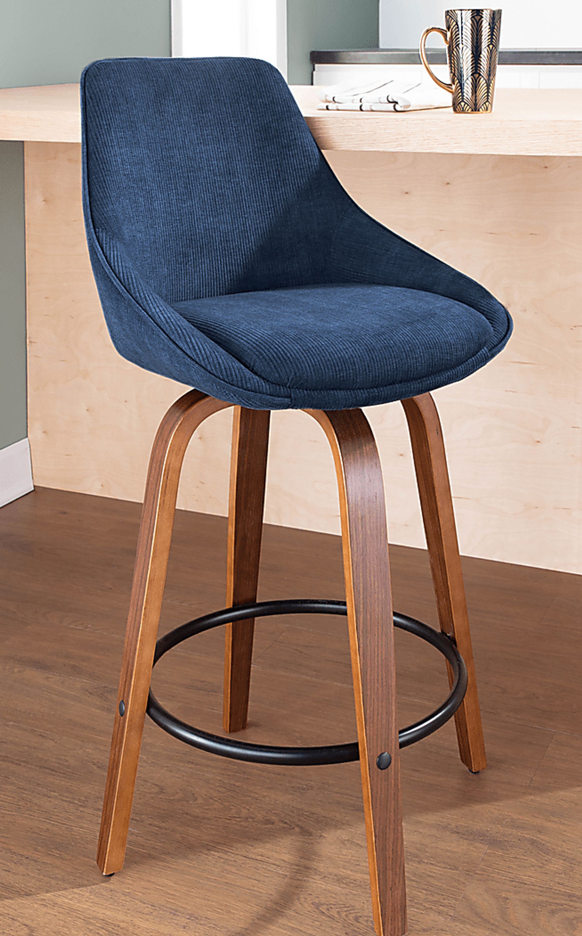 Dellrey Navy Counter Height Stool, Set of 2 - Image 12