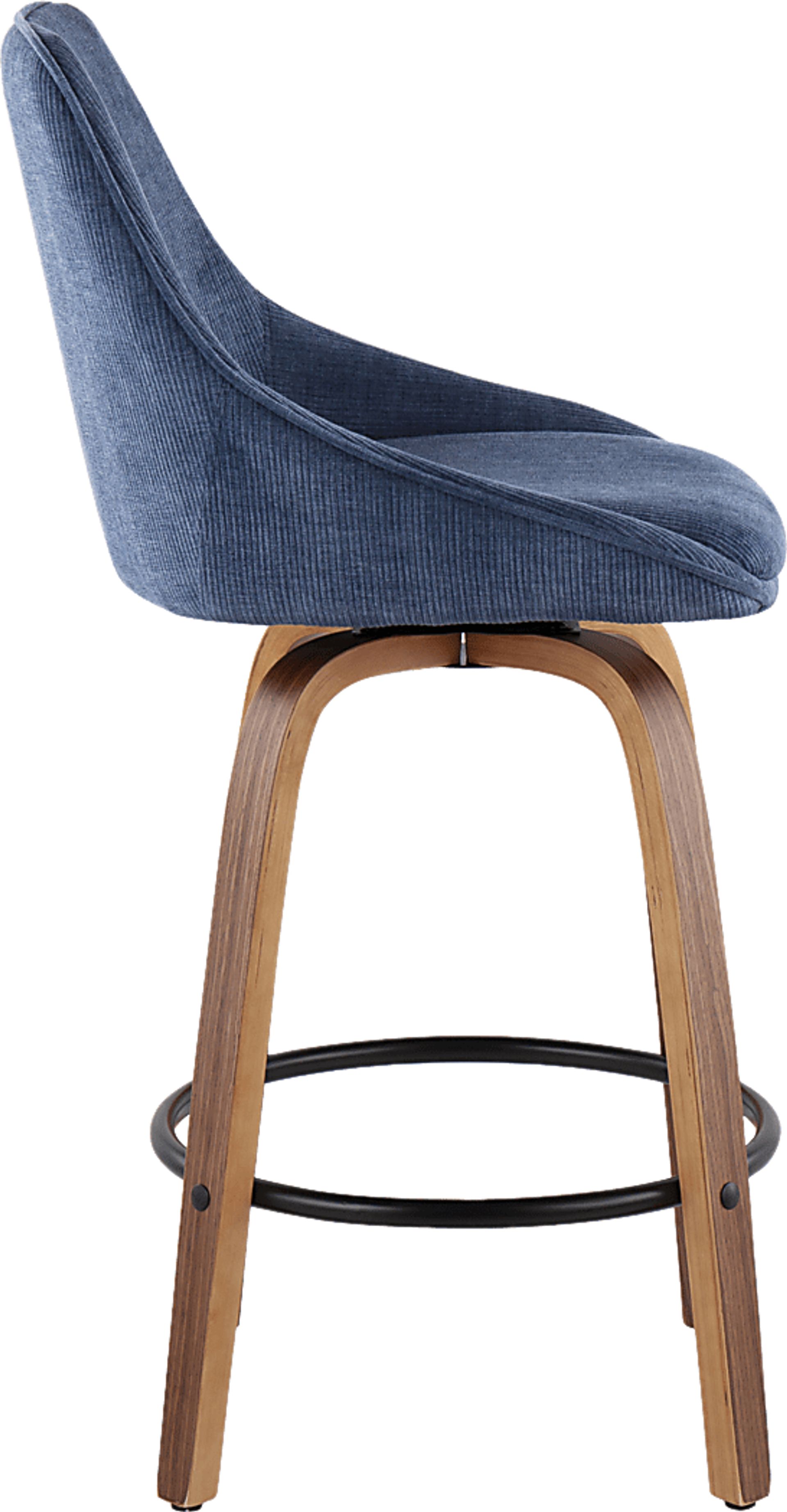 Dellrey Navy Counter Height Stool, Set of 2 - Image 3