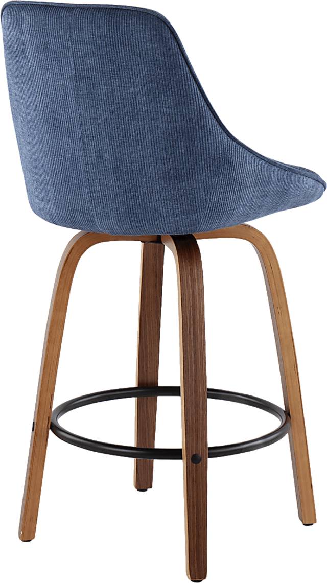Dellrey Navy Counter Height Stool, Set of 2 - Thumbnail - Image 4