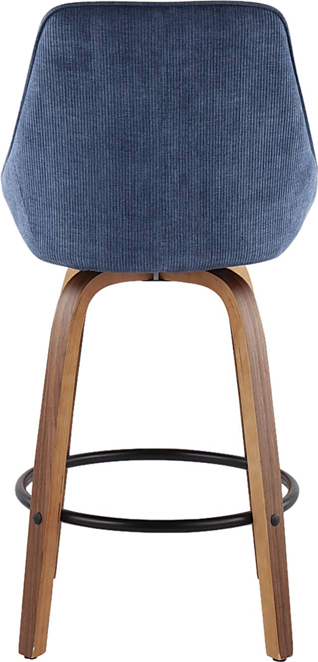 Dellrey Navy Counter Height Stool, Set of 2 - Thumbnail - Image 5