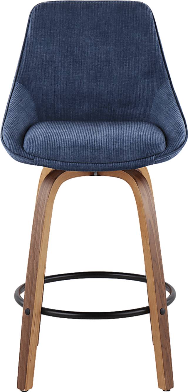 Dellrey Navy Counter Height Stool, Set of 2 - Thumbnail - Image 6