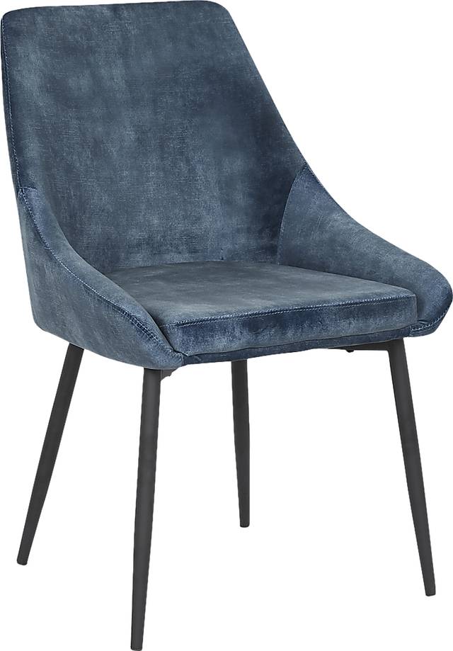 Dellrey Navy Dining Chair, Set of 2 - Thumbnail - Image 2