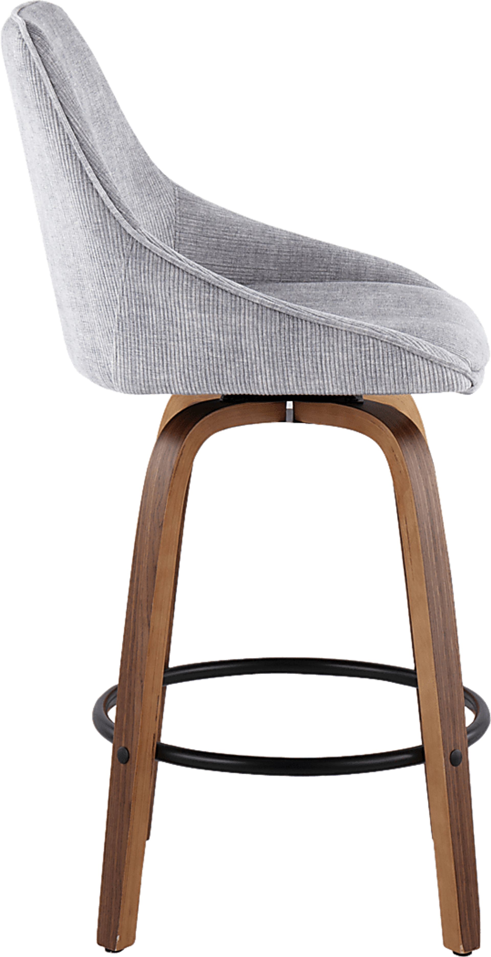 Dellrey Silver Counter Height Stool, Set of 2 - Image 3