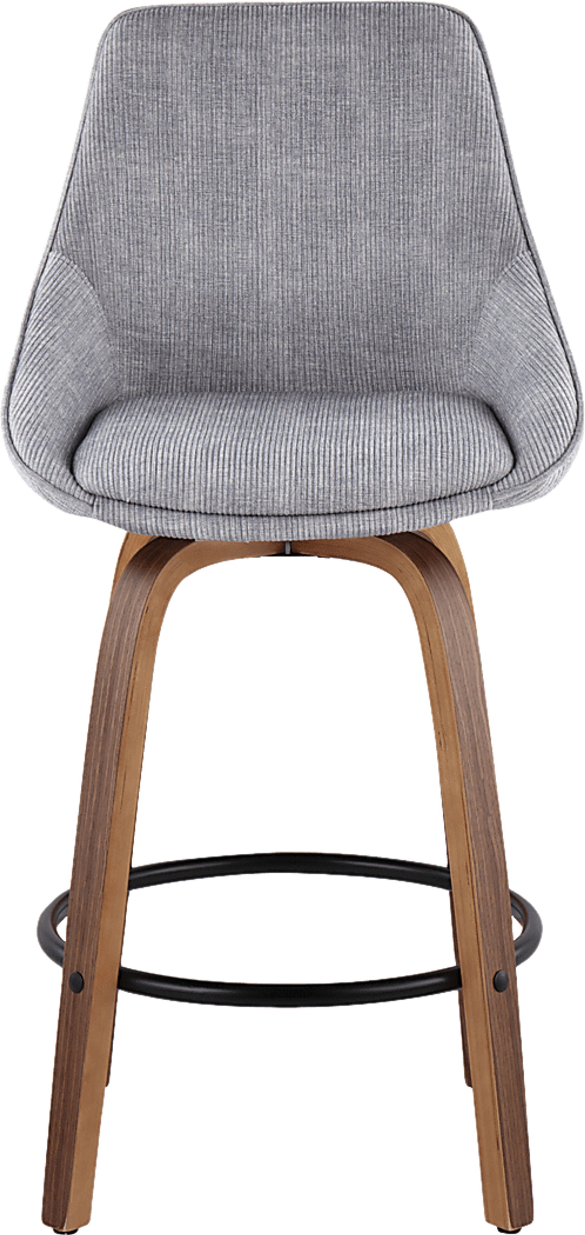 Dellrey Silver Counter Height Stool, Set of 2 - Image 6