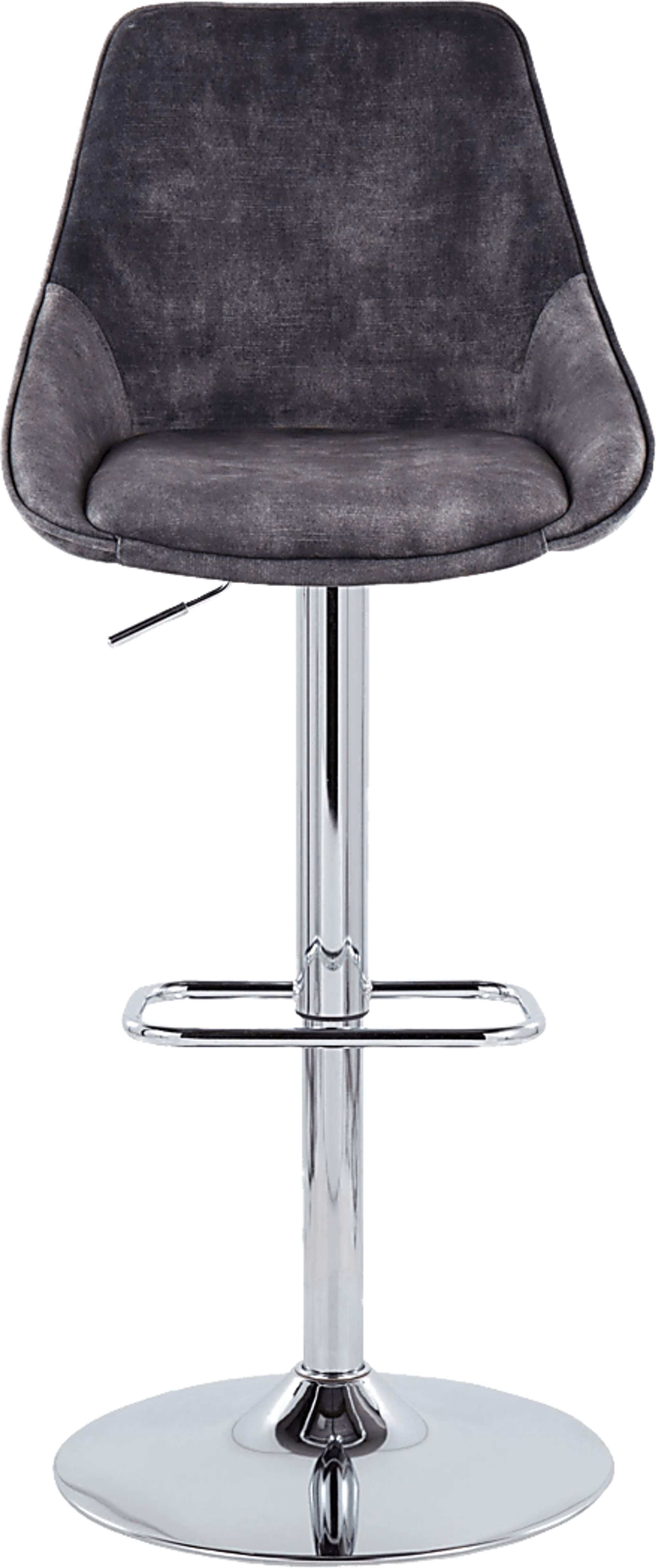Dellrey V Gray Adjustable Swivel Barstool, Set of 2 - Image 7