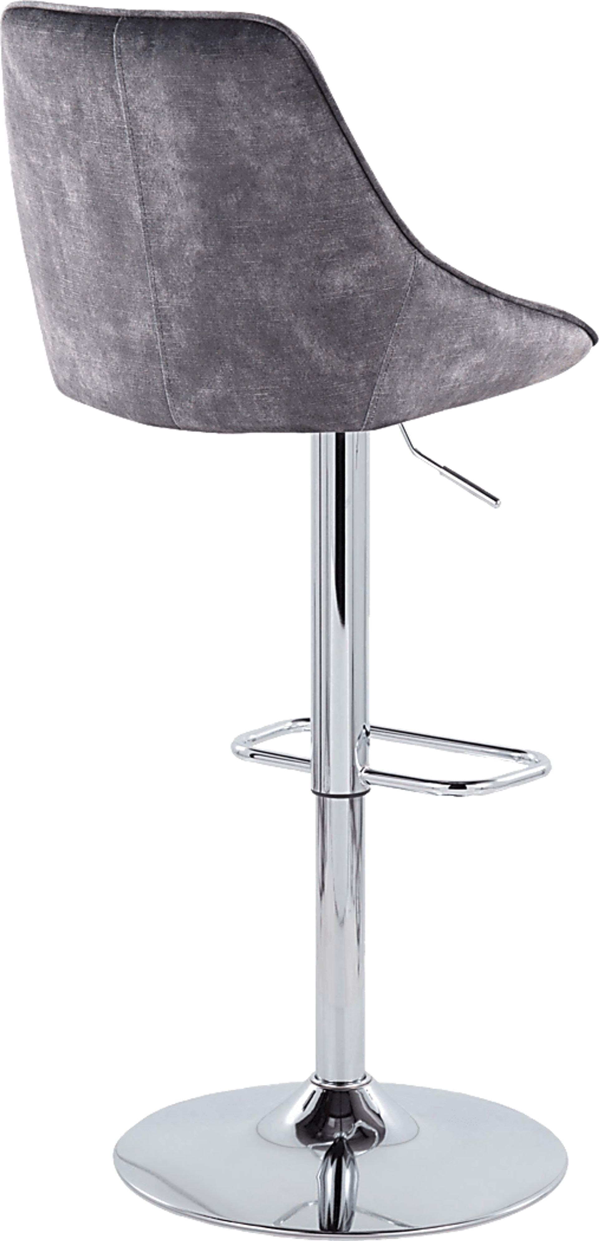 Dellrey V Gray Adjustable Swivel Barstool, Set of 2 - Image 8