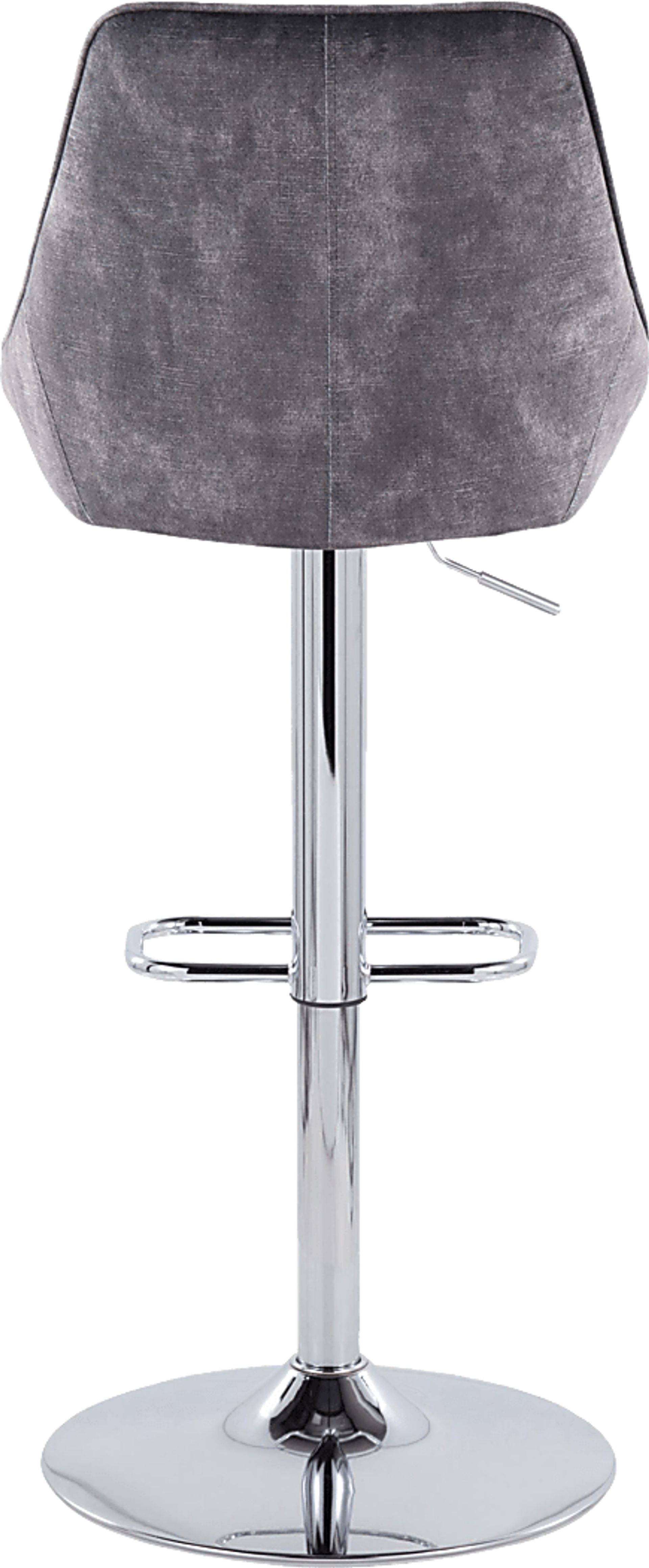 Dellrey V Gray Adjustable Swivel Barstool, Set of 2 - Image 9