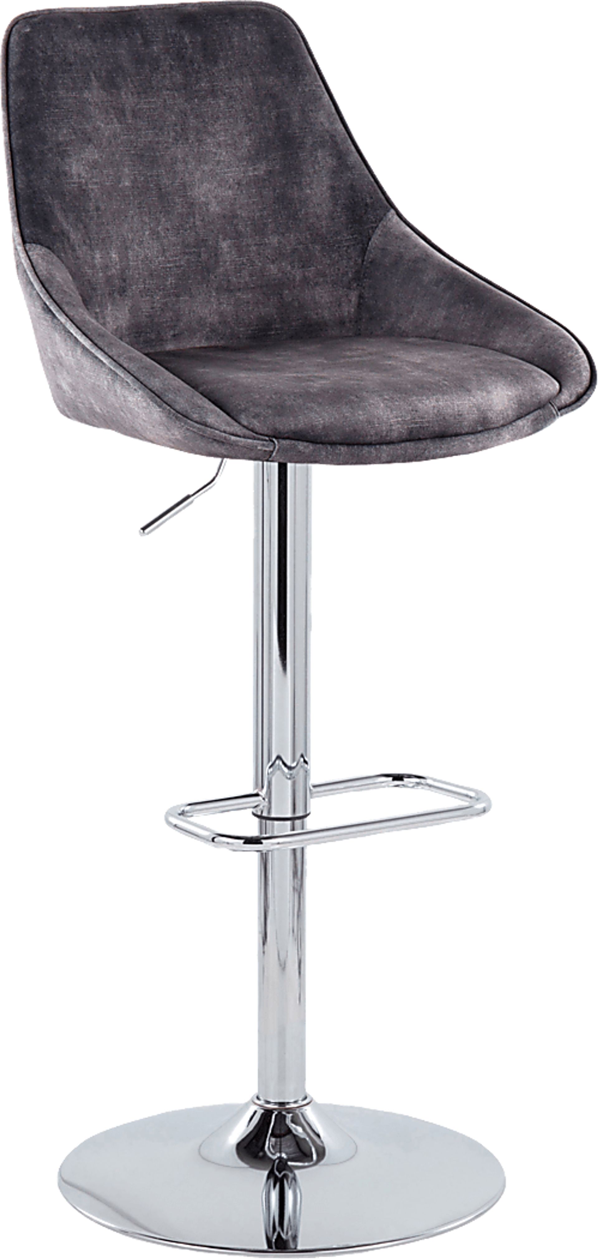 Dellrey V Gray Adjustable Swivel Barstool, Set of 2 - Image 10