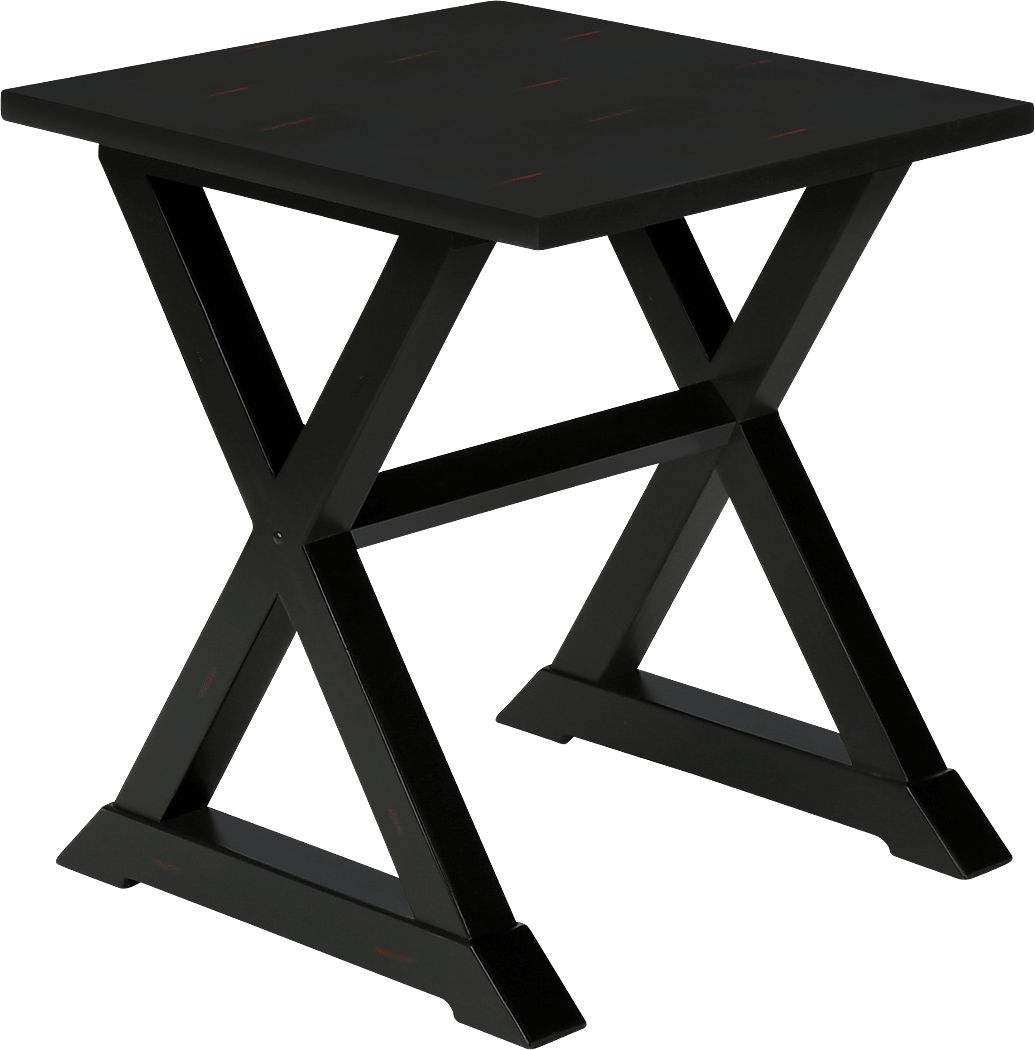 Delmina Black End Table