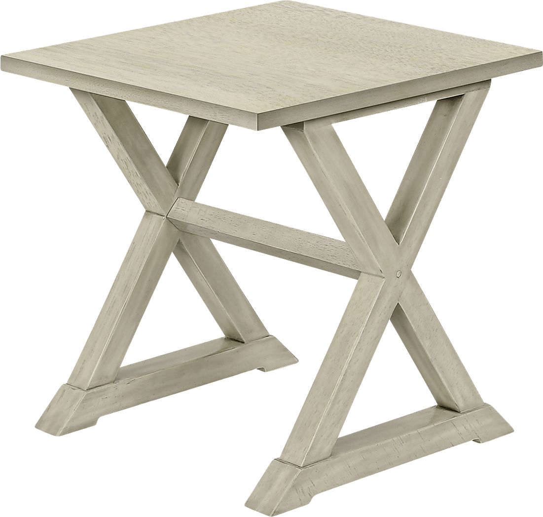 Delmina White End Table - Thumbnail 3