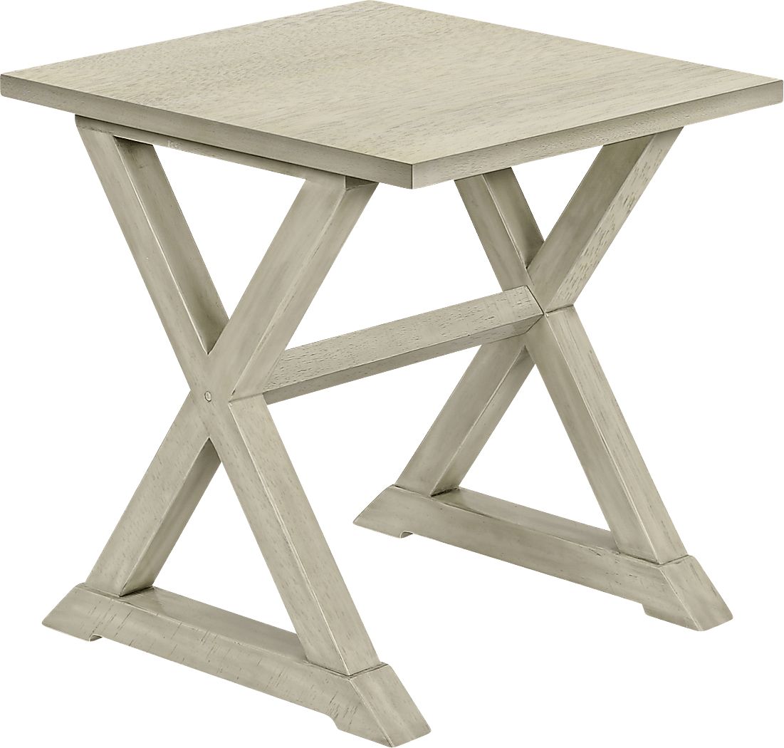 Delmina White End Table