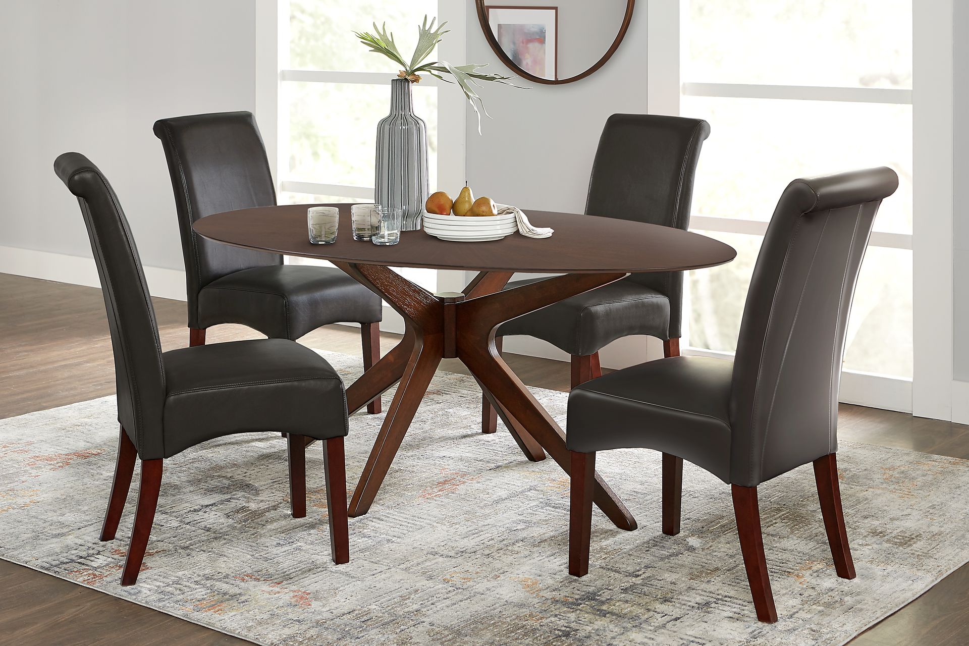 Delmon Walnut Oval Dining Table - Image 2