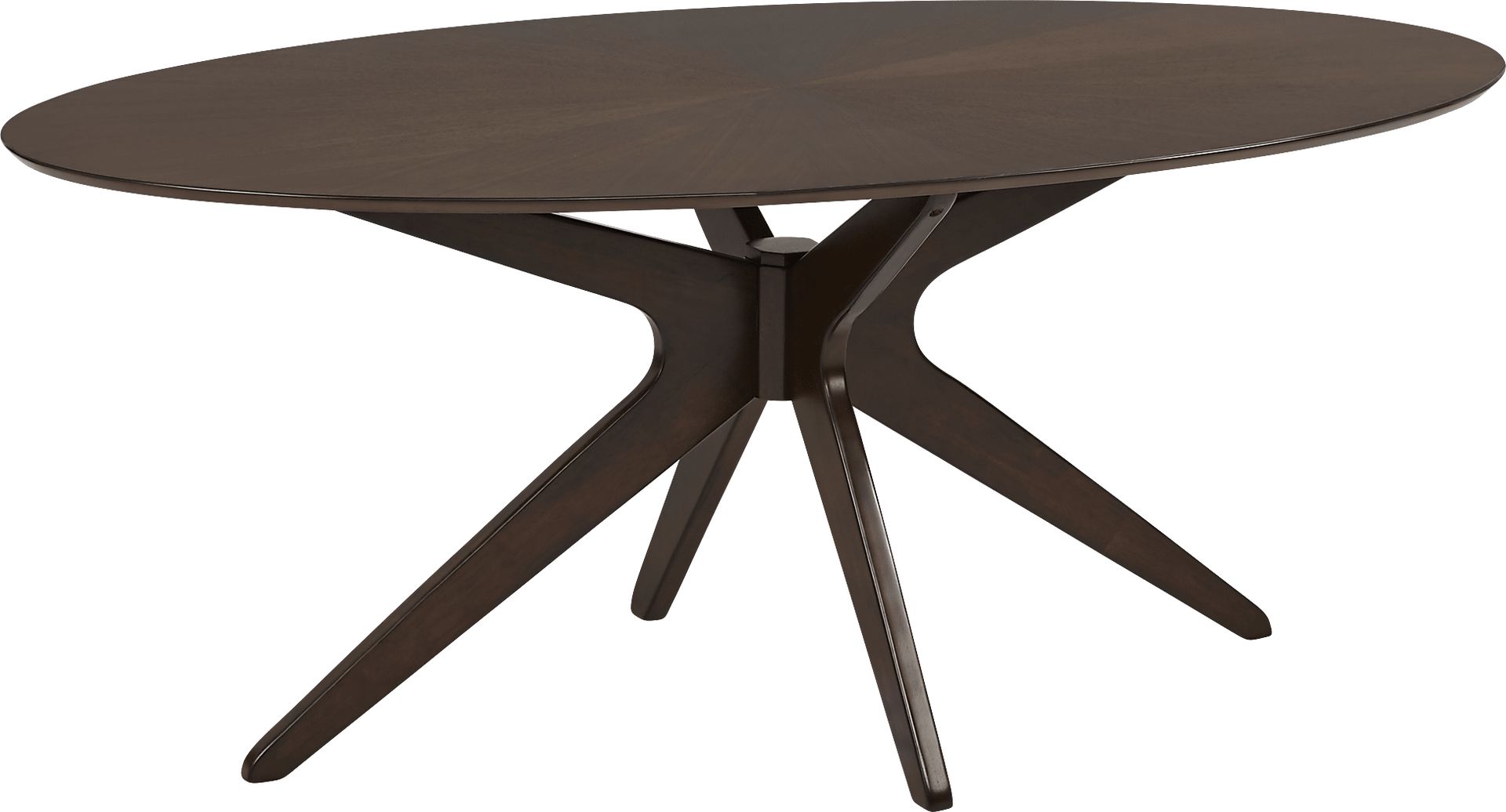 Delmon Walnut Oval Dining Table - Image 1