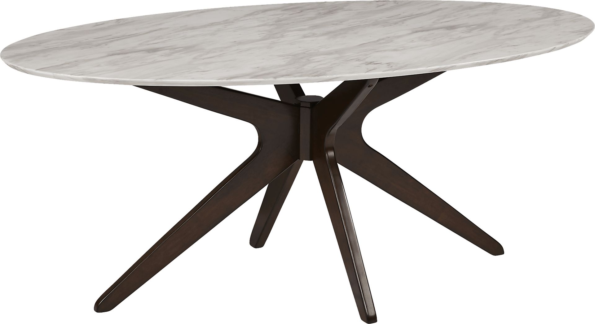 Delmon White Oval Dining Table - Image 1