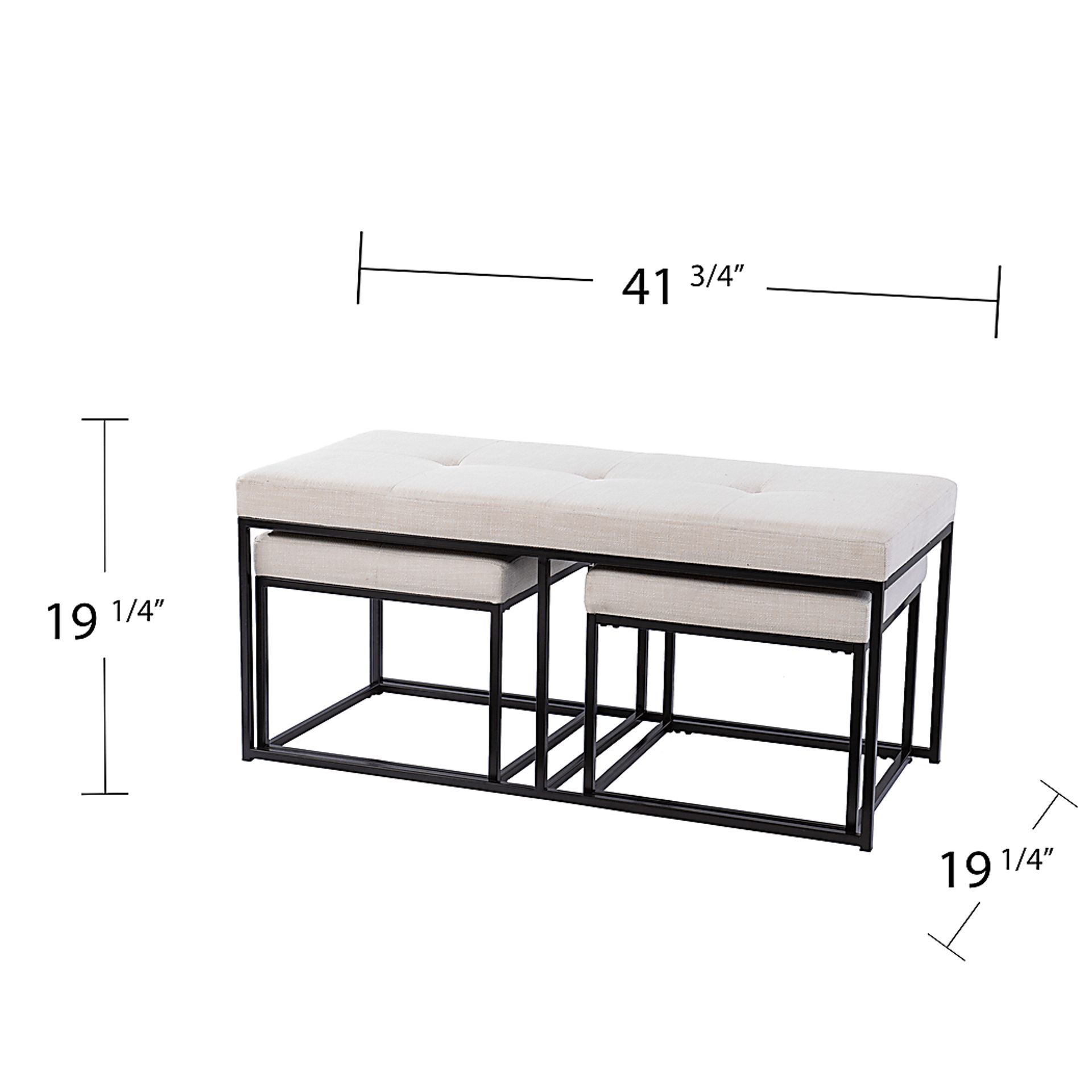 Delmoncio White Ottoman Set - Image 11