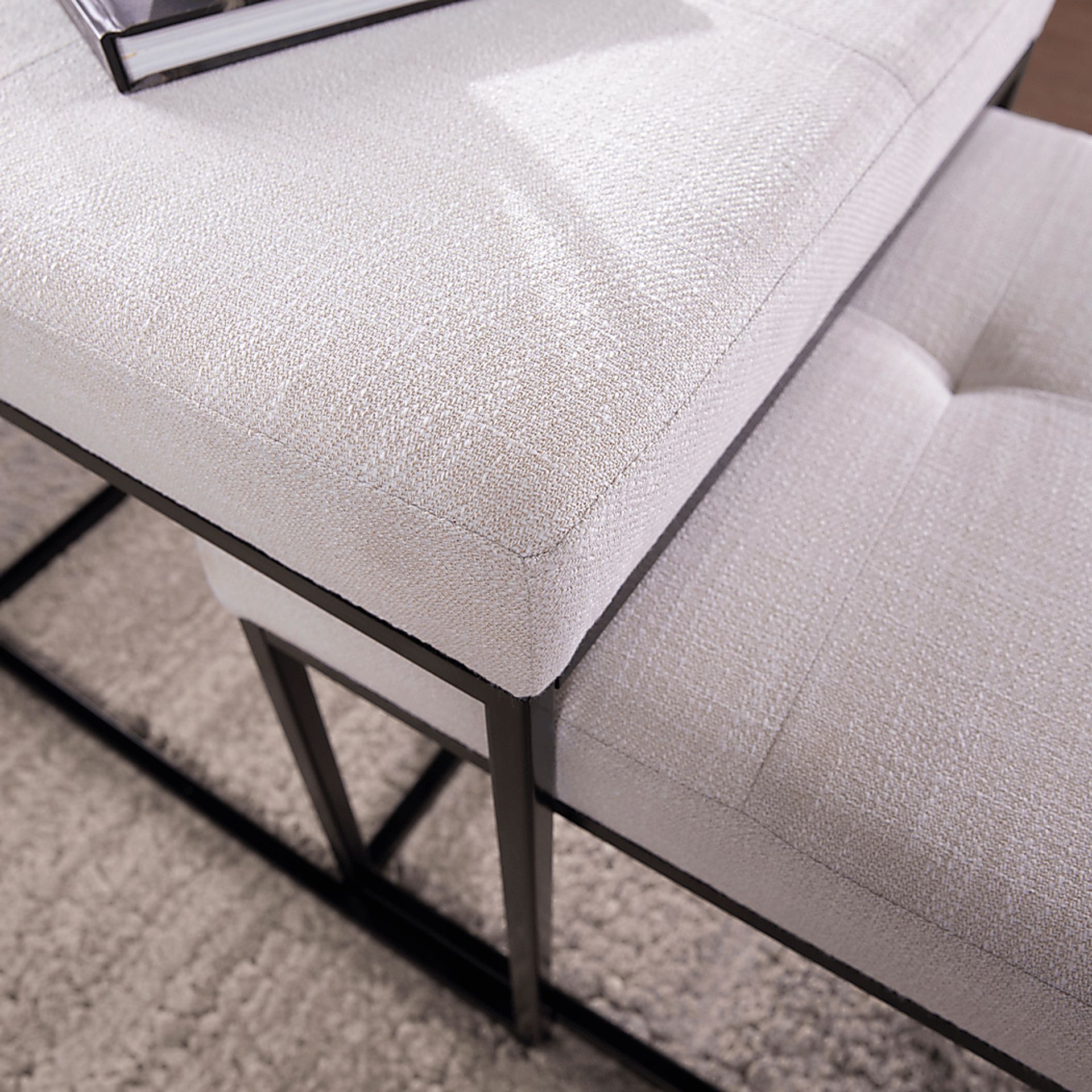 Delmoncio White Ottoman Set - Image 6