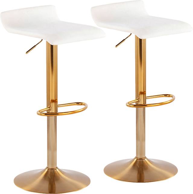 Delmonde Cream Barstool, Set of 2 - Thumbnail - Image 1