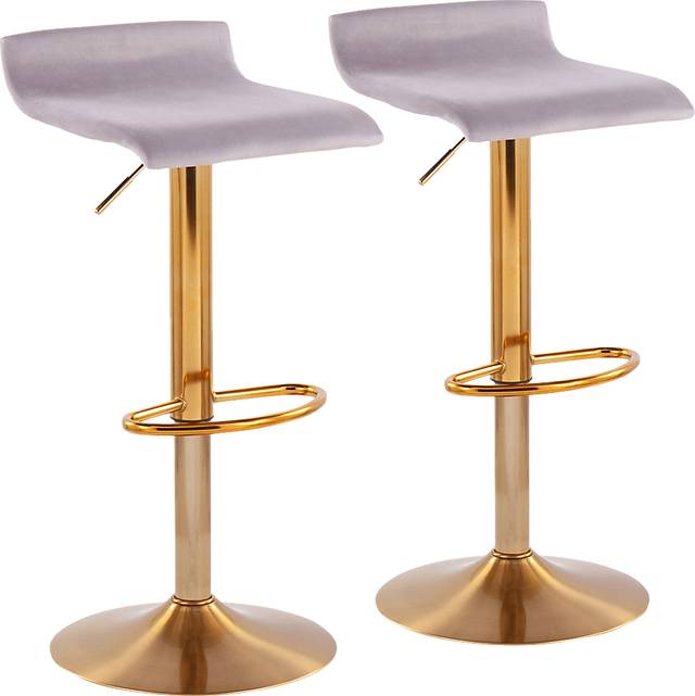 Delmonde Silver Barstool, Set of 2 - Thumbnail - Image 1